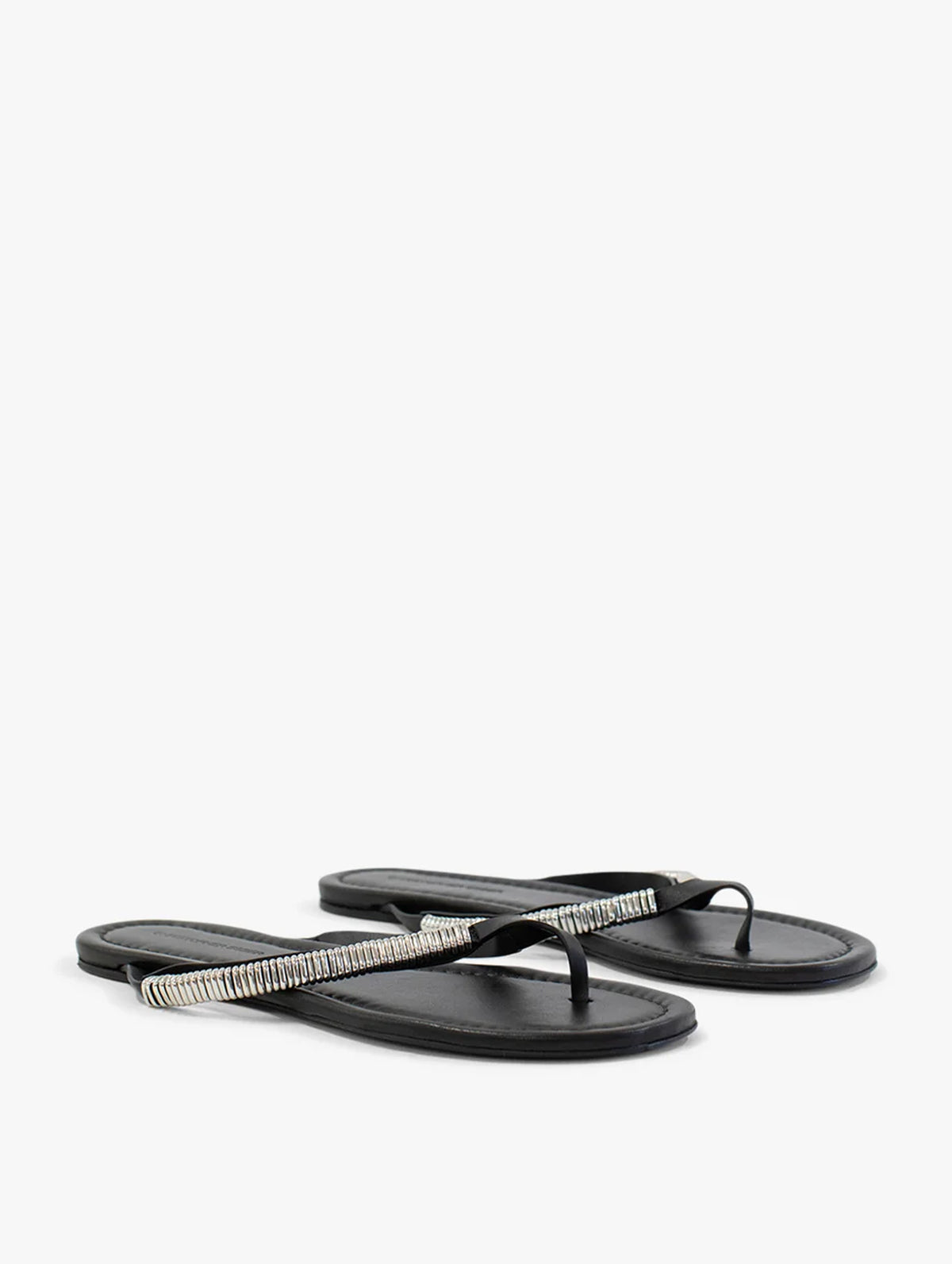 Frida Pierced Flip Flop in Black