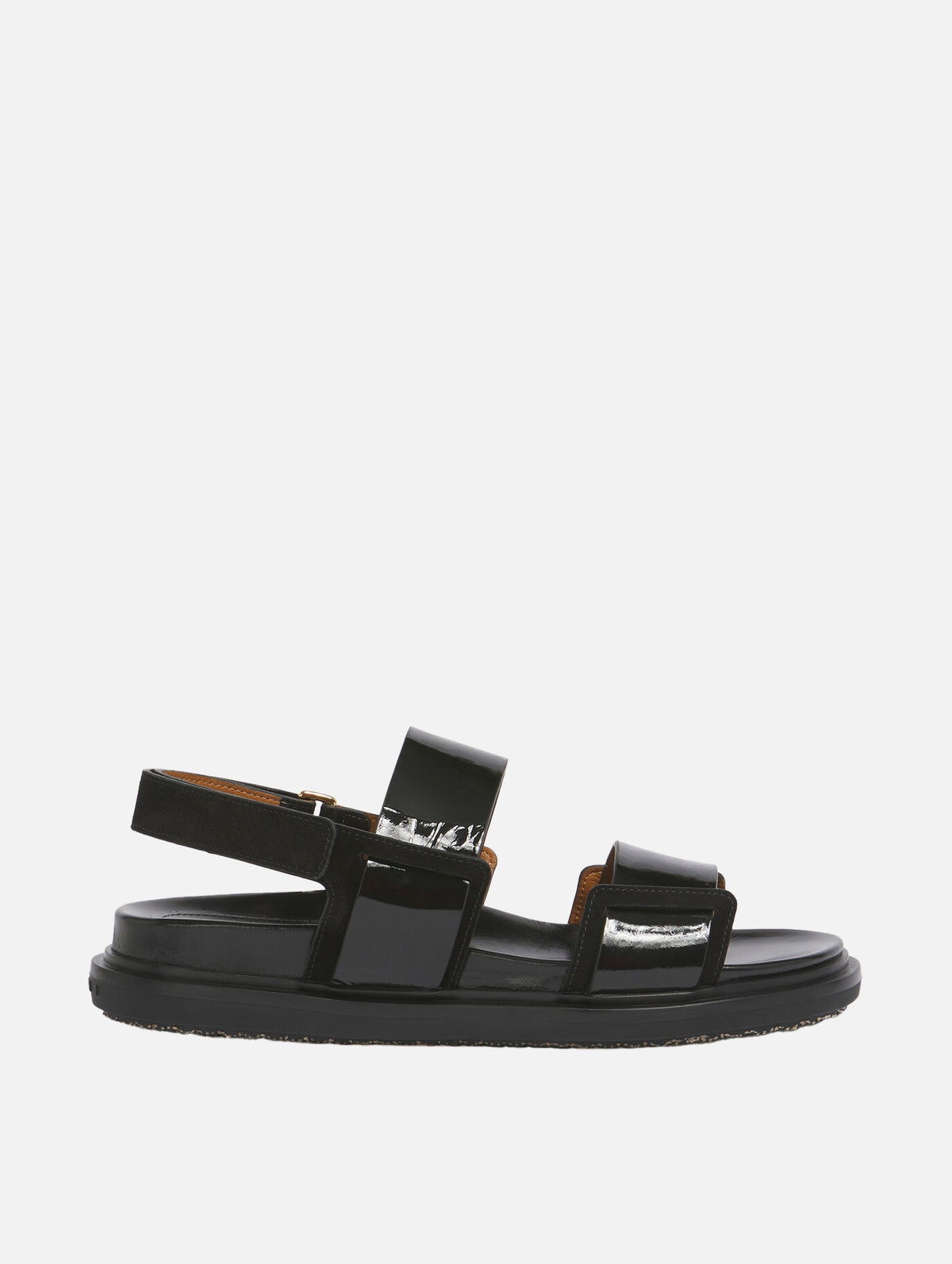Fussbett Double-Strap Sandal in Black