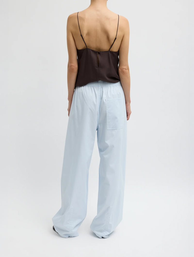 Garment Dyed Silky Cotton Winslow Pull On Pant in Pale Blue (Regular)