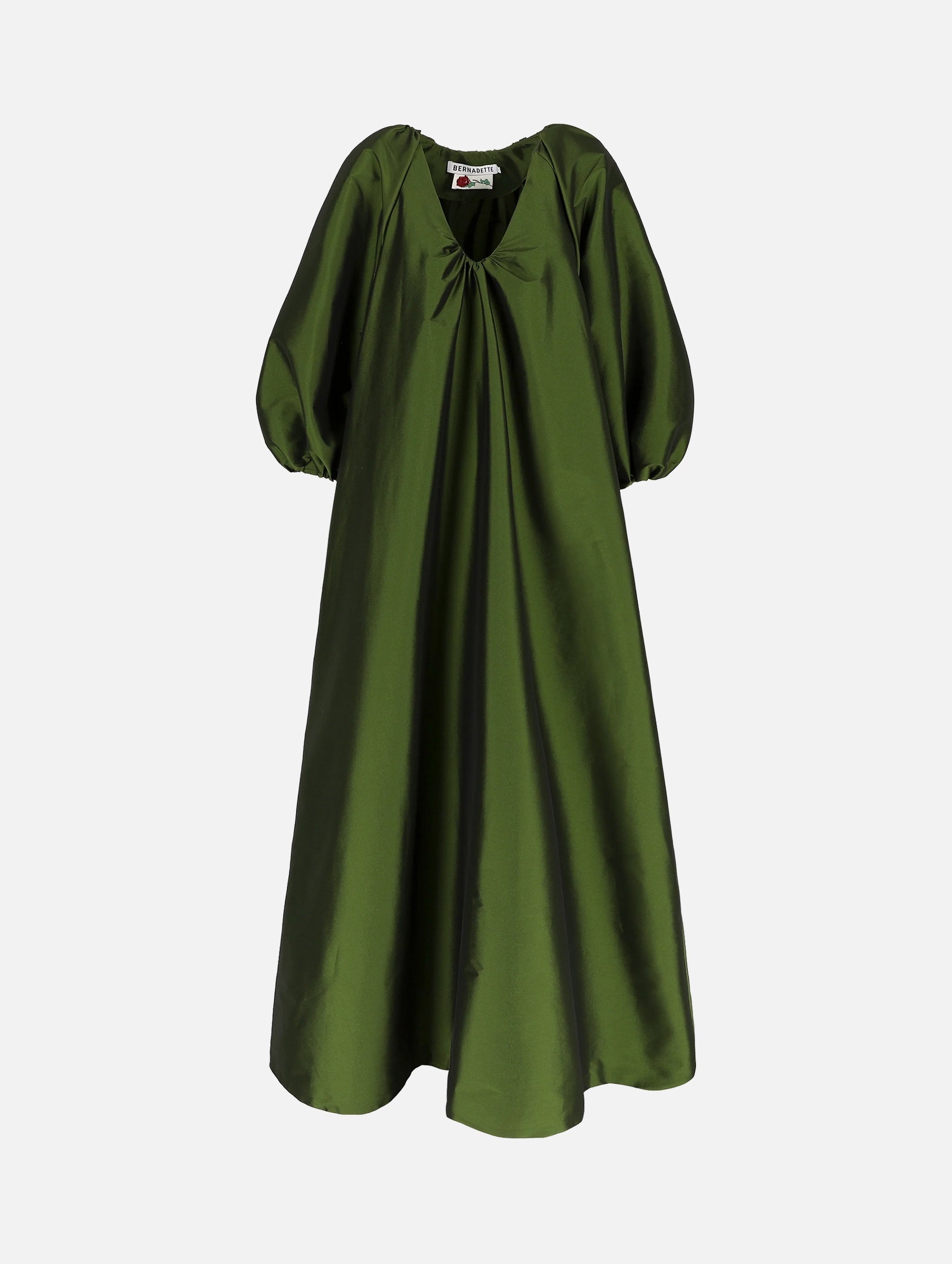George Dress in Dark Lime