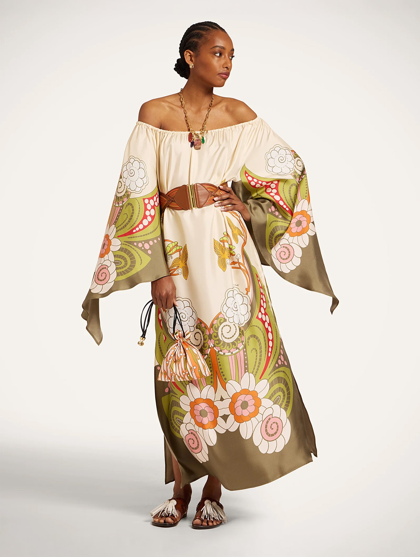 Goddess Dress in Ambrosia Placée Ivory