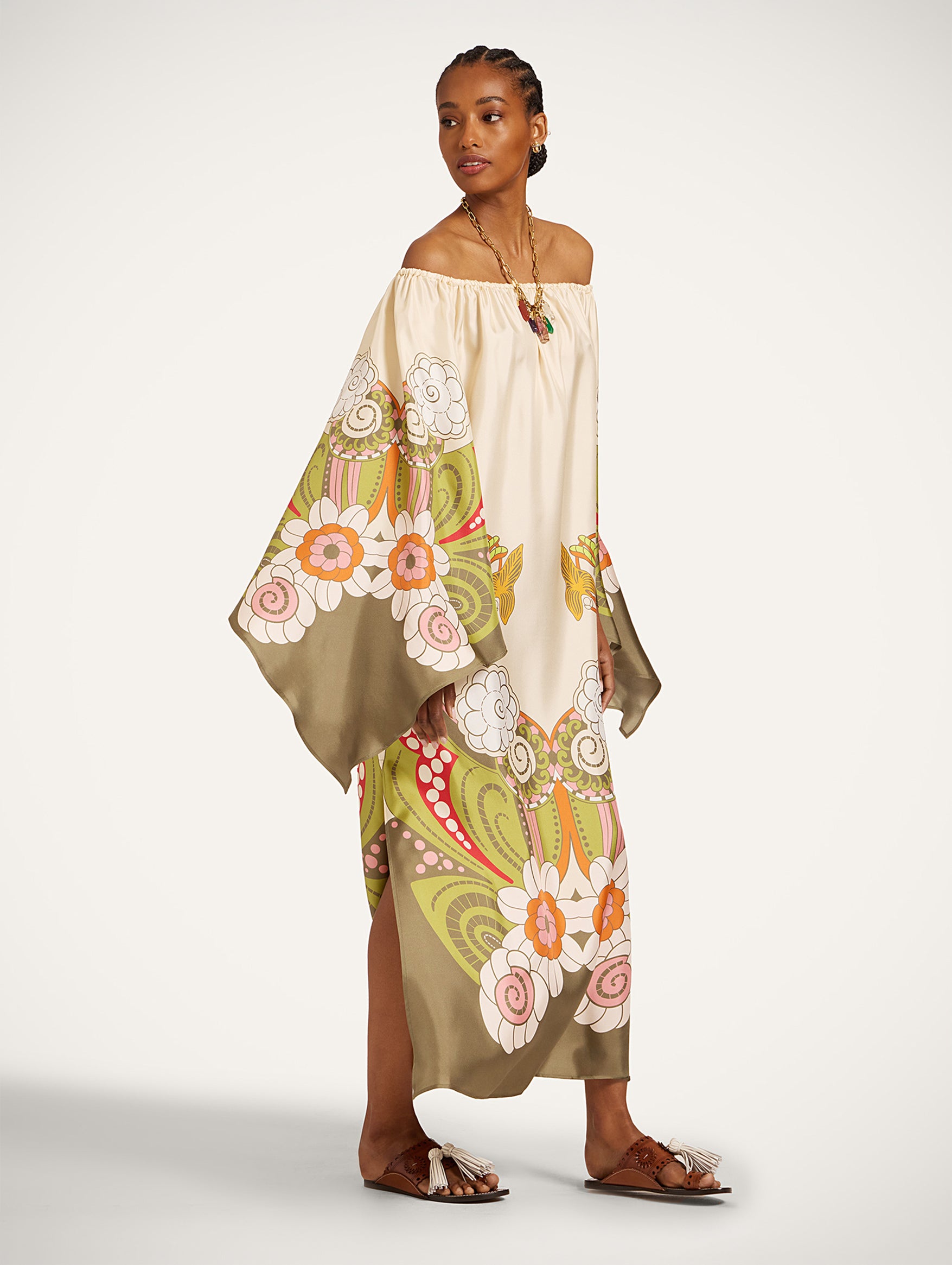 Goddess Dress in Ambrosia Placée Ivory