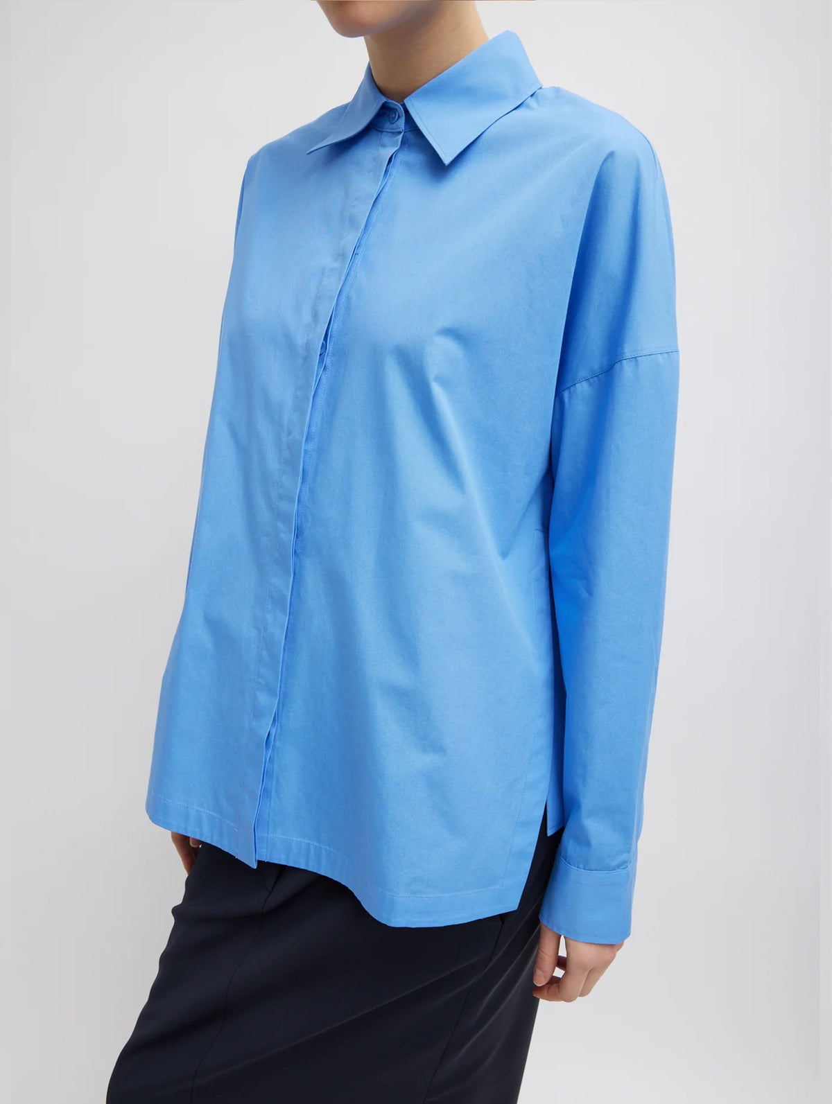 Gabe Oversized Shirt in Newman Blue