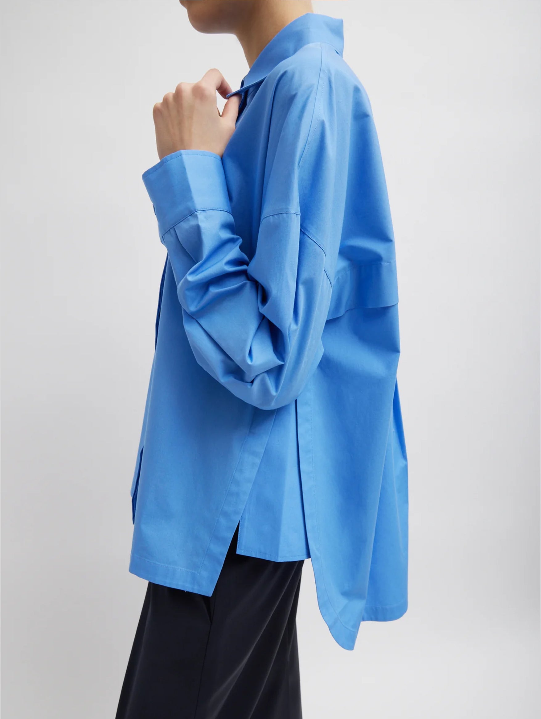 Gabe Oversized Shirt in Newman Blue