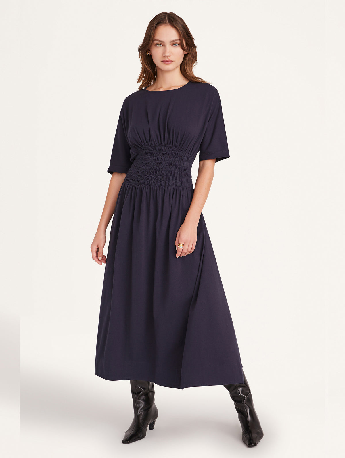 Gallen Dress in Navy