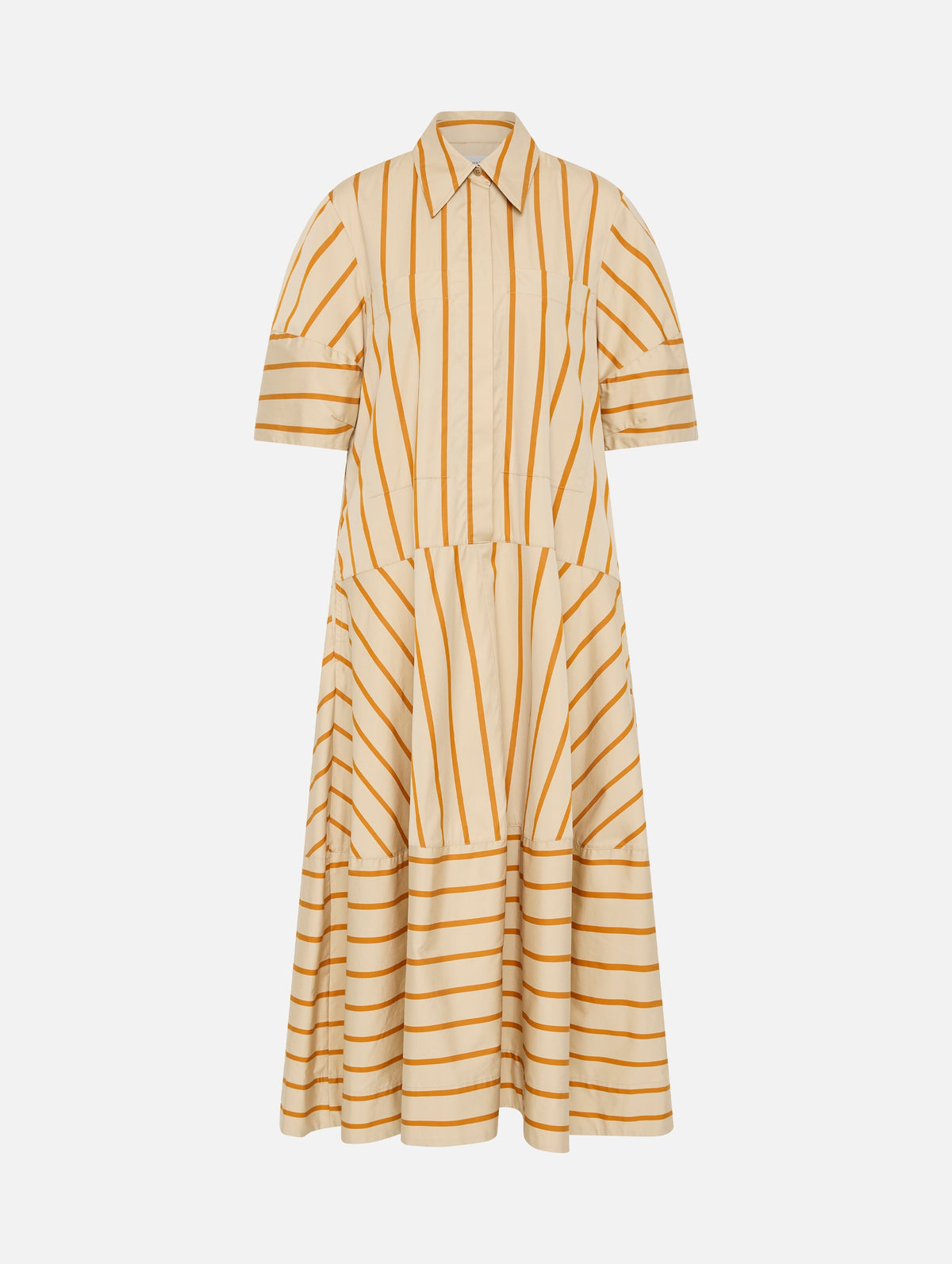 George Lantern Dress in Orange Stripe