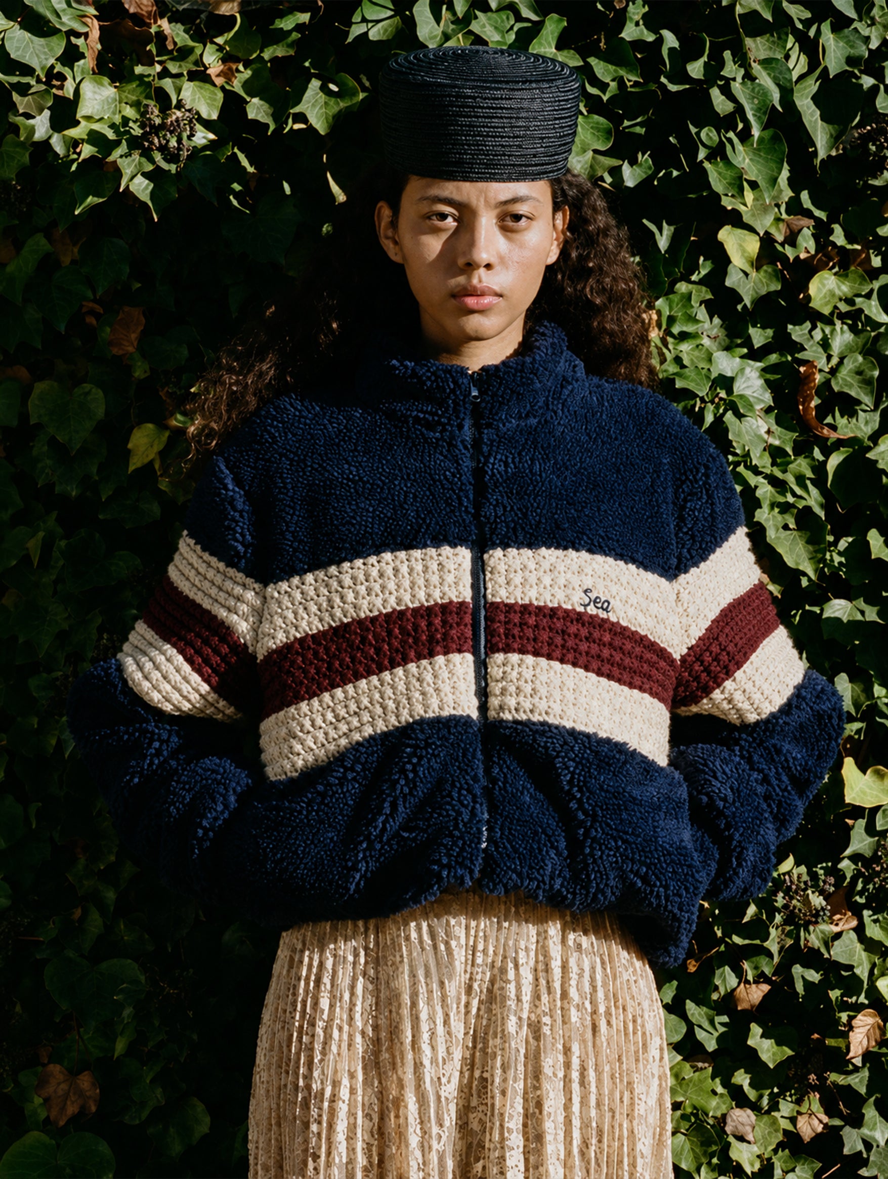 Georgie Fleece Jacket in Navy