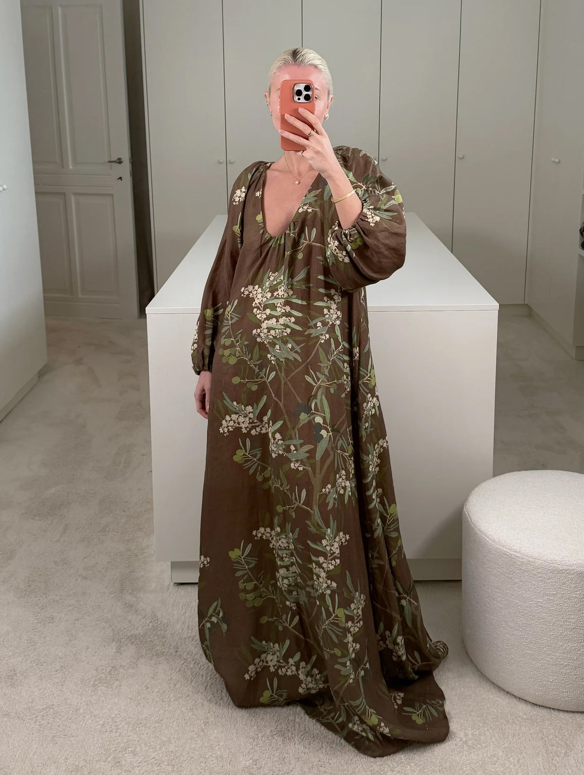 Georgio Dress in Olive Tree/Chocolate
