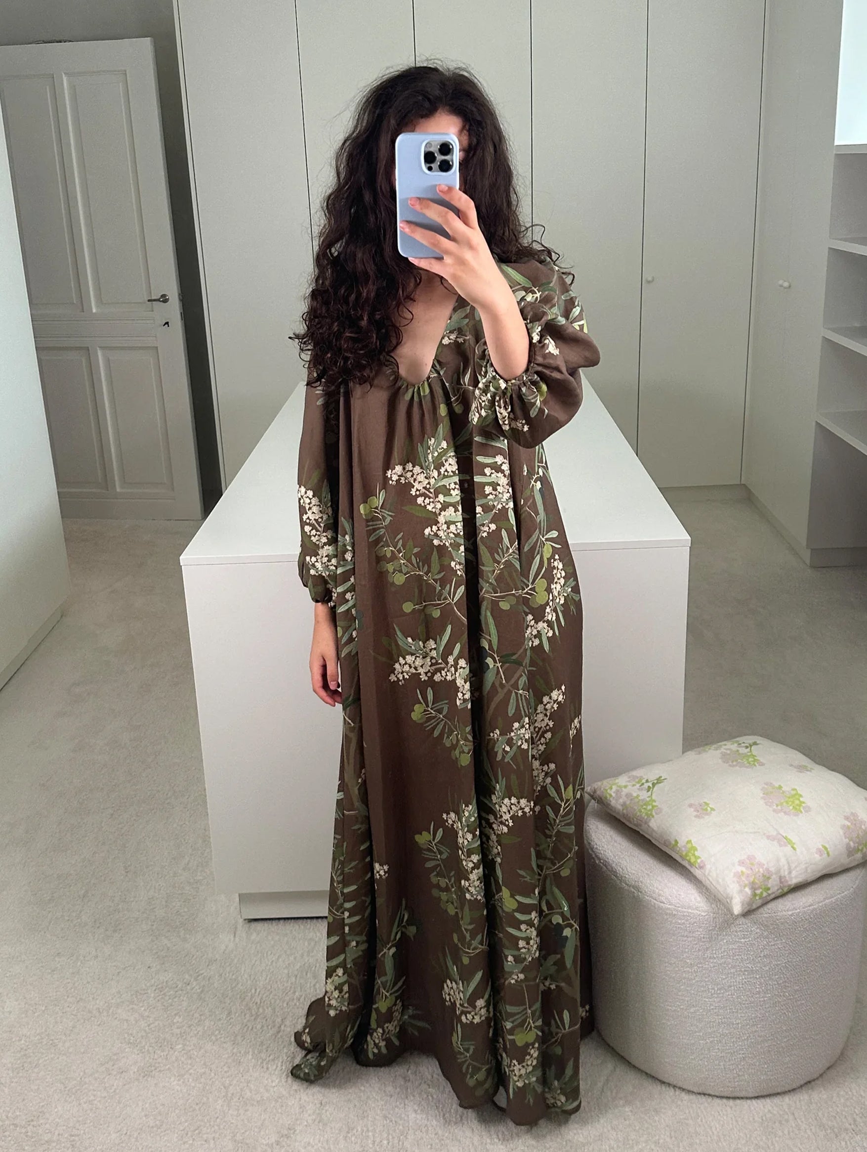 Georgio Dress in Olive Tree/Chocolate
