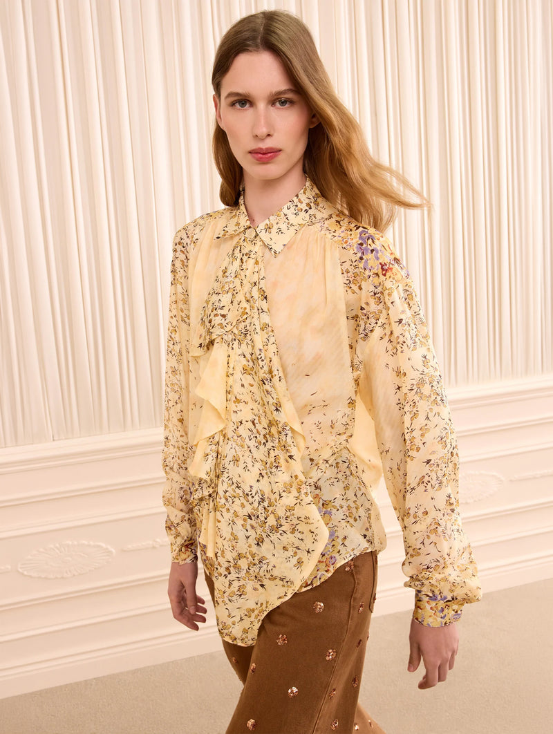 Gesture Silk Blouse in Forsythia
