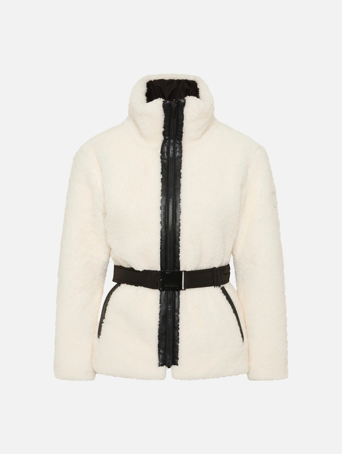 Giselle Reversible Shearling Jacket in Cream and Black