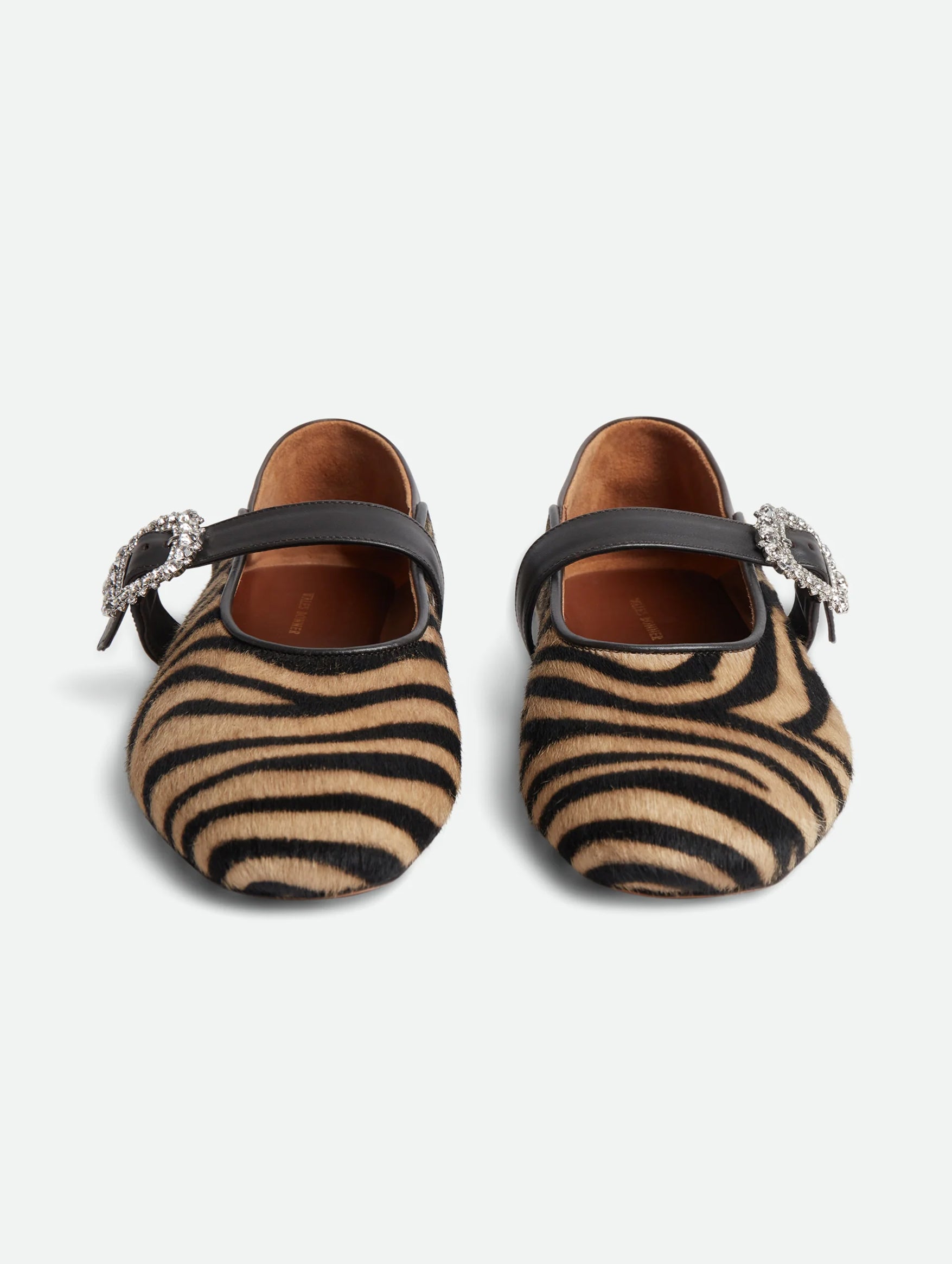 Glide Slipper in Zebra Ponyhair