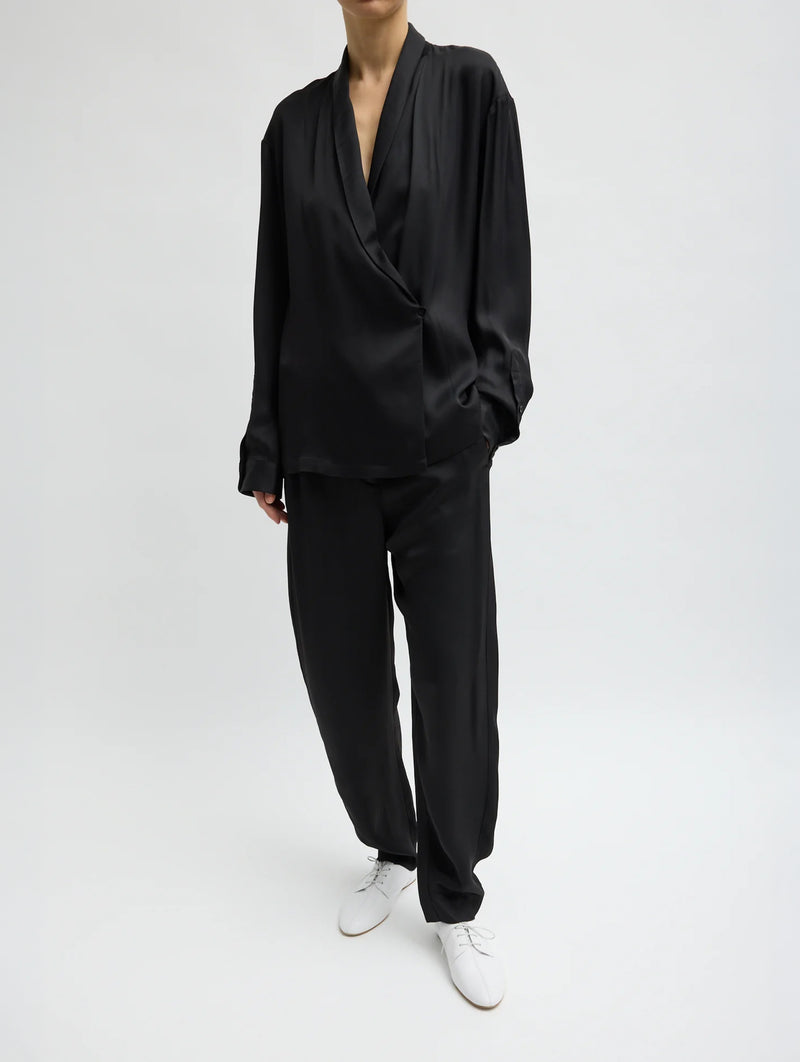 Eco Acetate Viscose Grace Trouser in Black