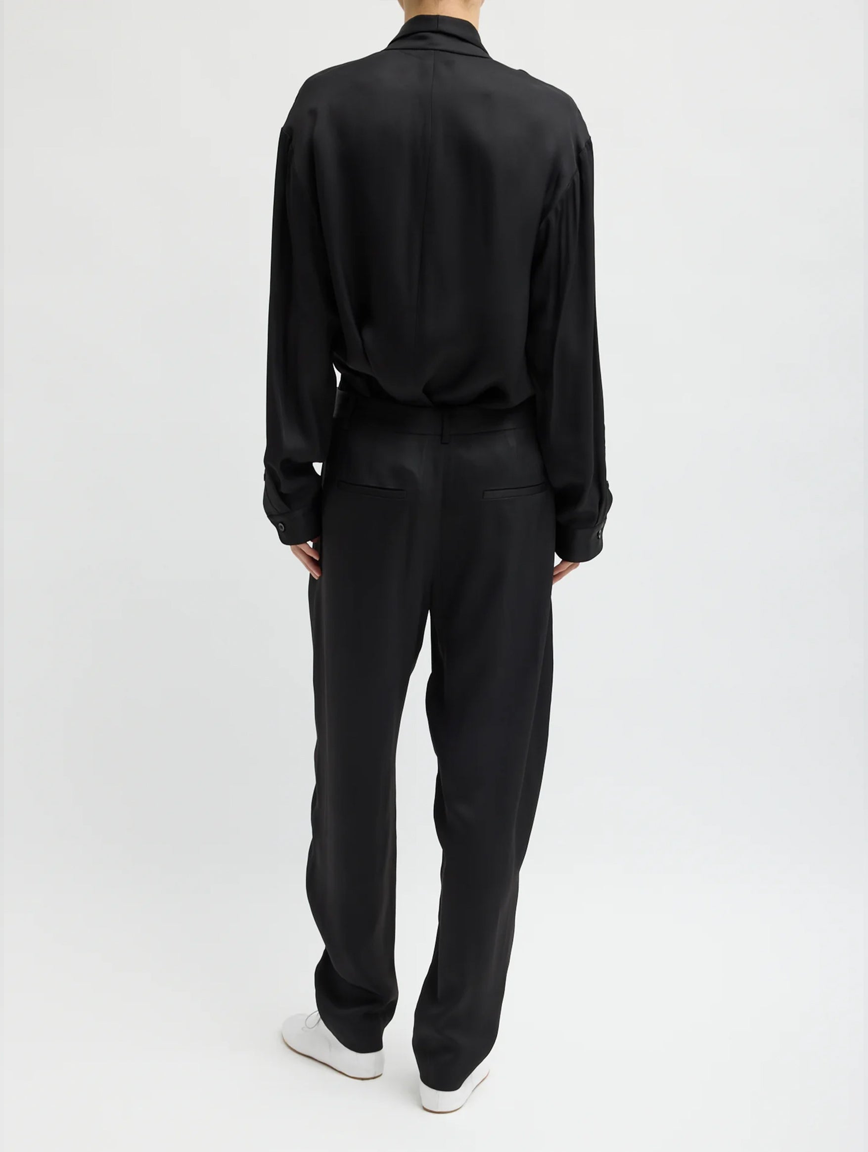 Eco Acetate Viscose Grace Trouser in Black