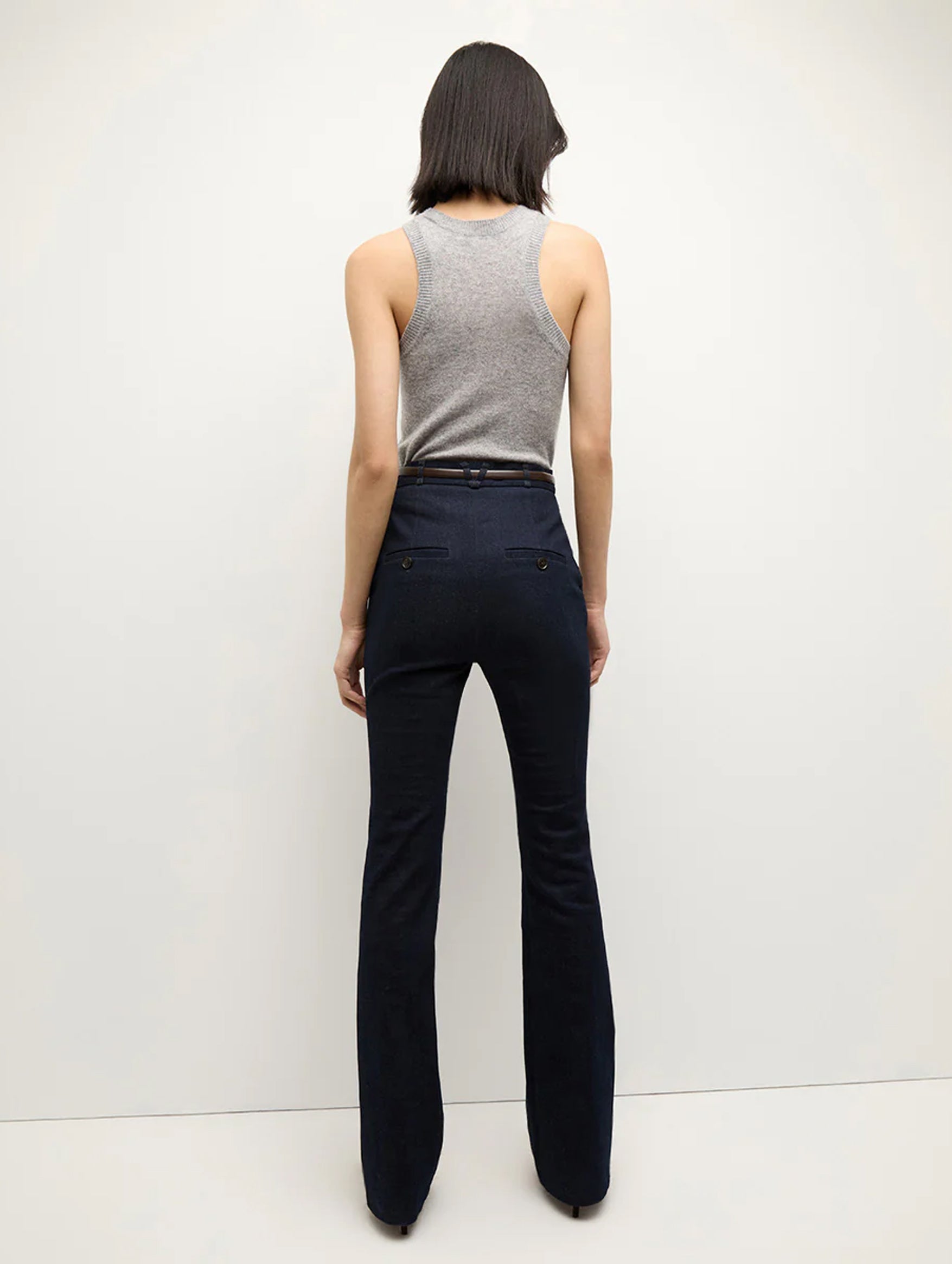 Gracie Belted Denim Pant in Midnight