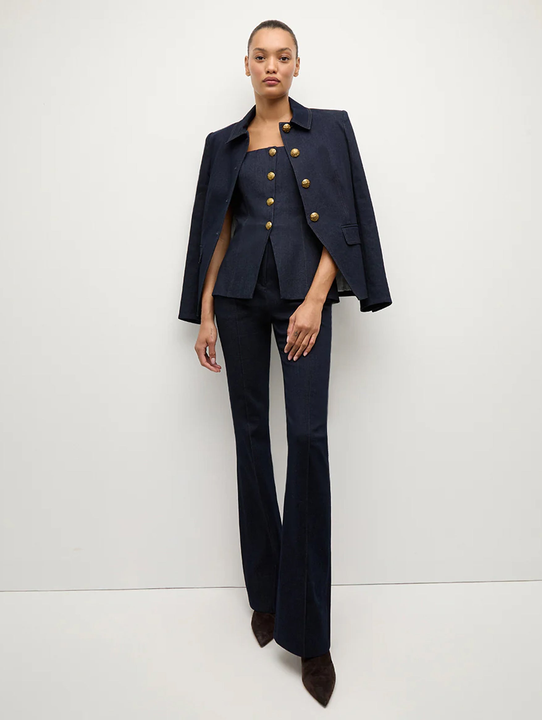 Gracie Belted Denim Pant in Midnight