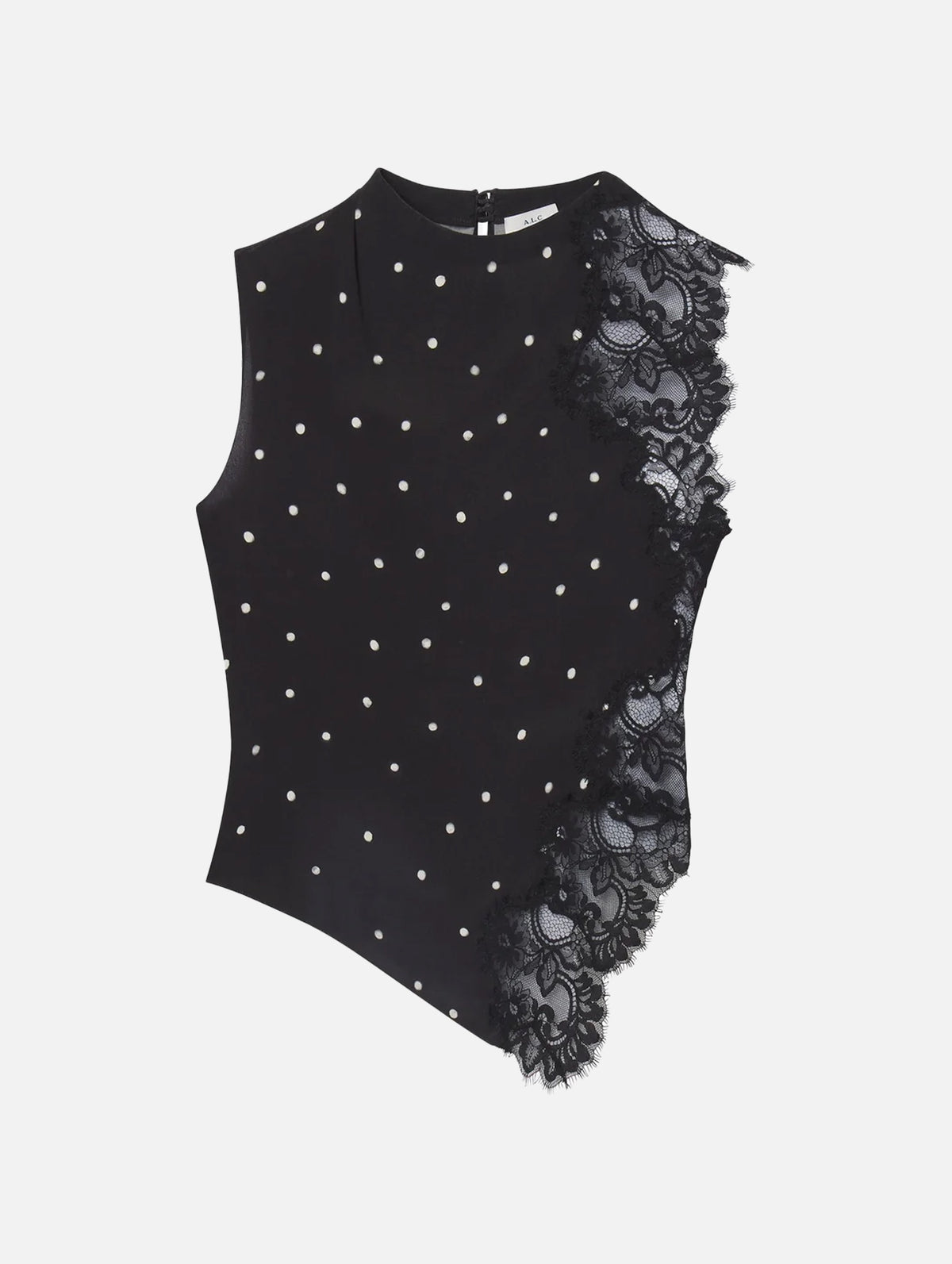 Gracie Polka Dot Top in Black and Cream