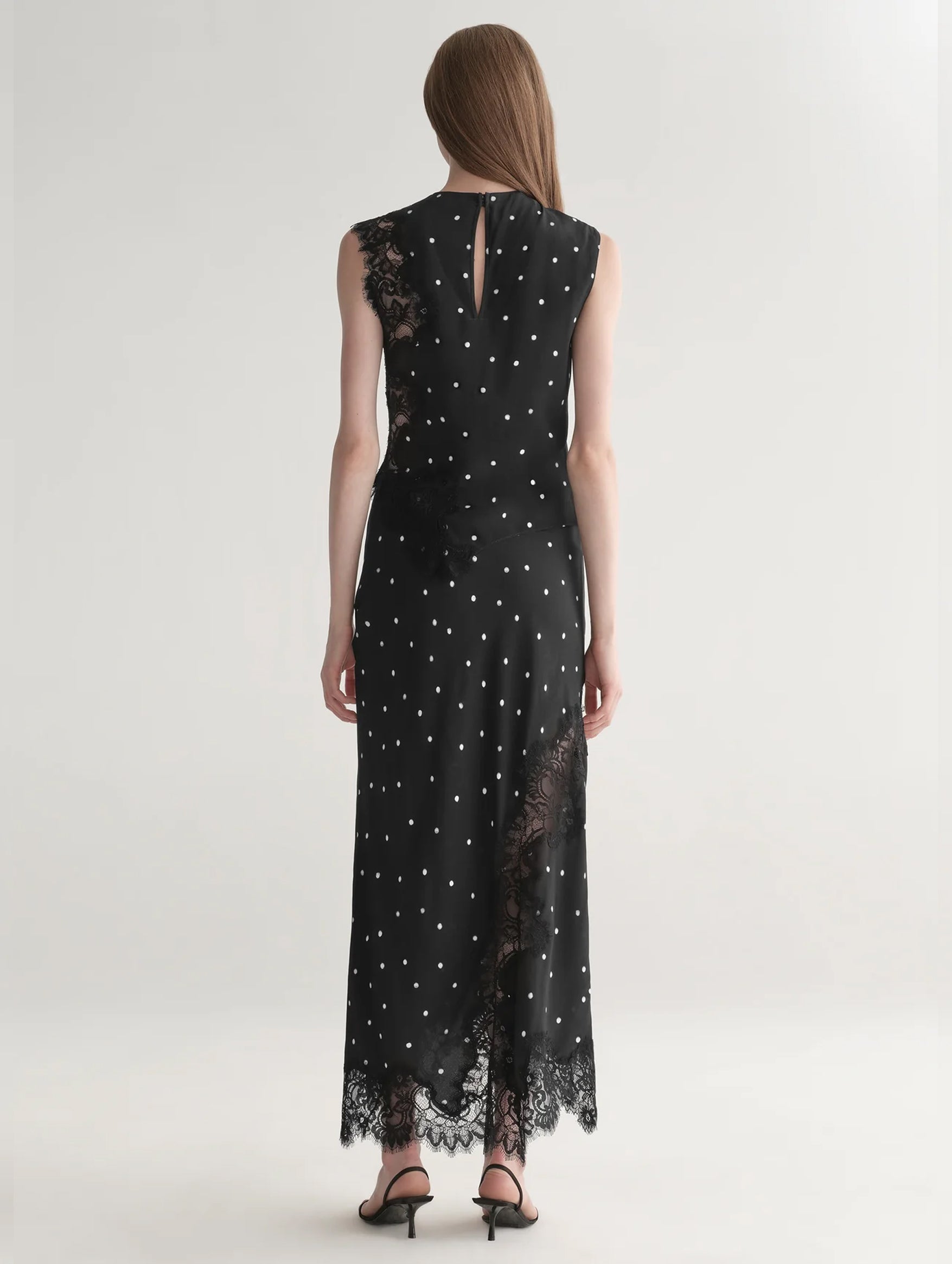 Gracie Polka Dot Top in Black and Cream