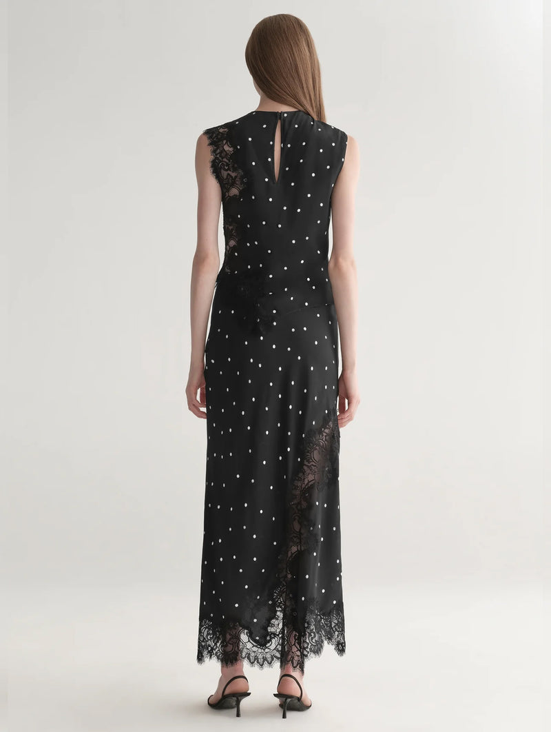 Gracie Polka Dot Top in Black and Cream