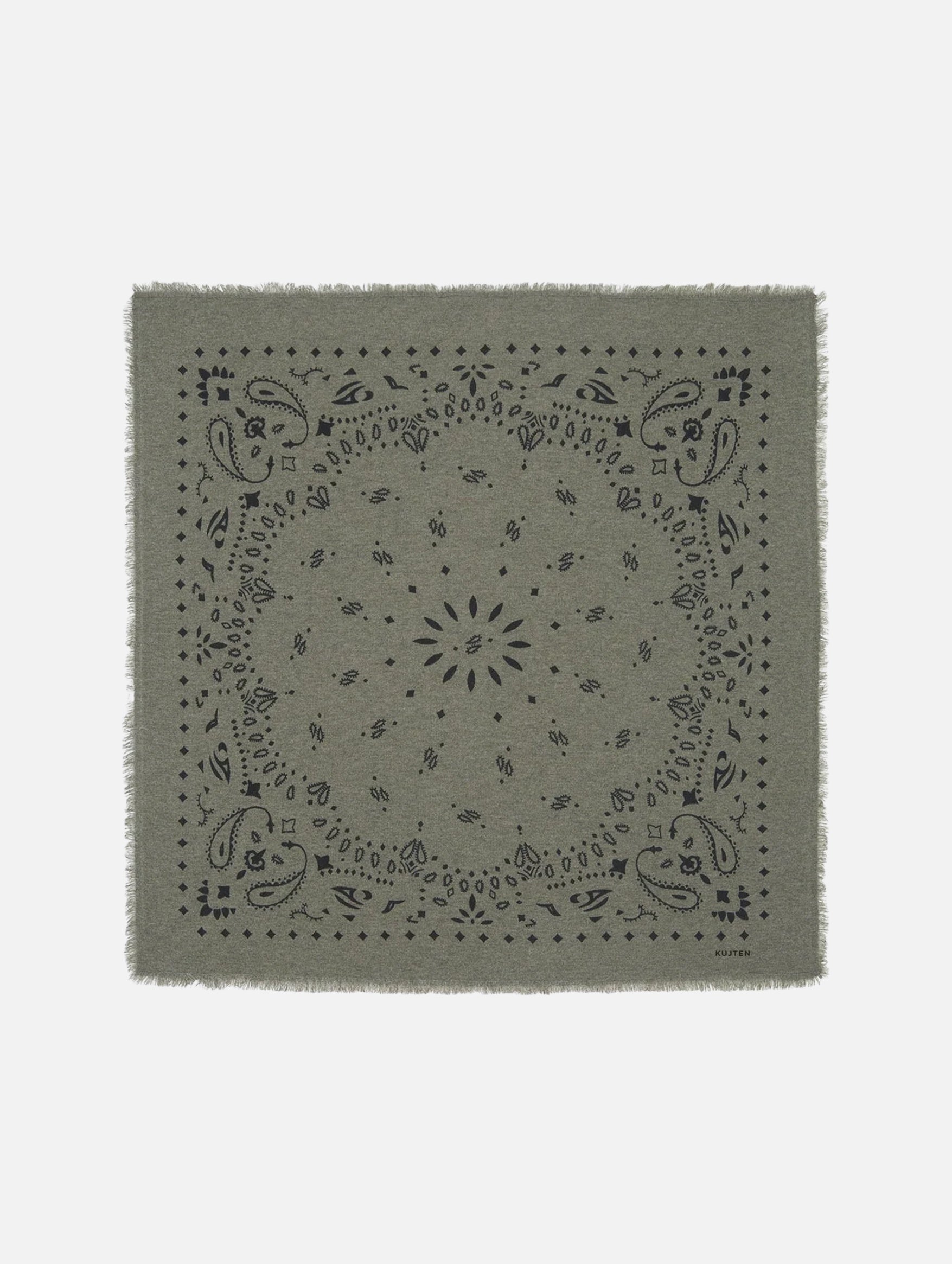 Hachiko Large Bandana in Khaki Chine