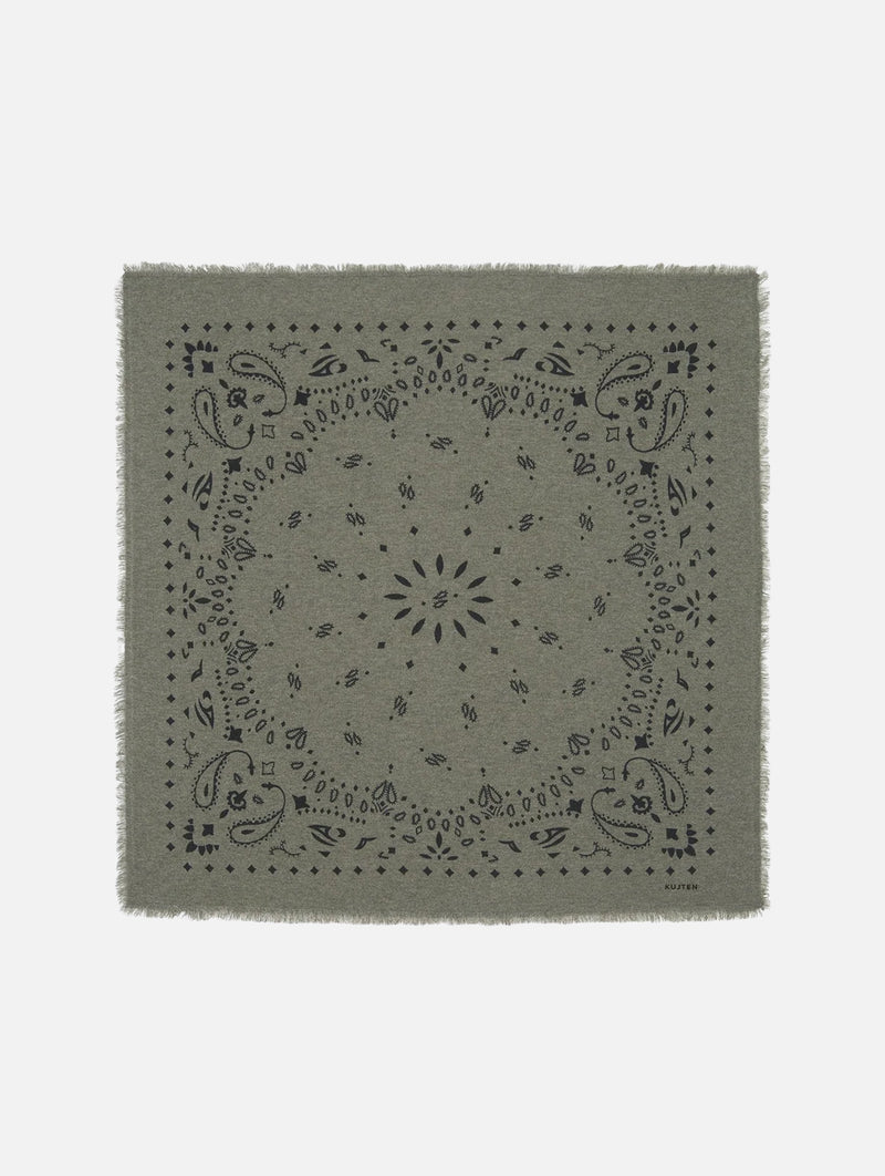Hachiko Large Bandana in Khaki Chine