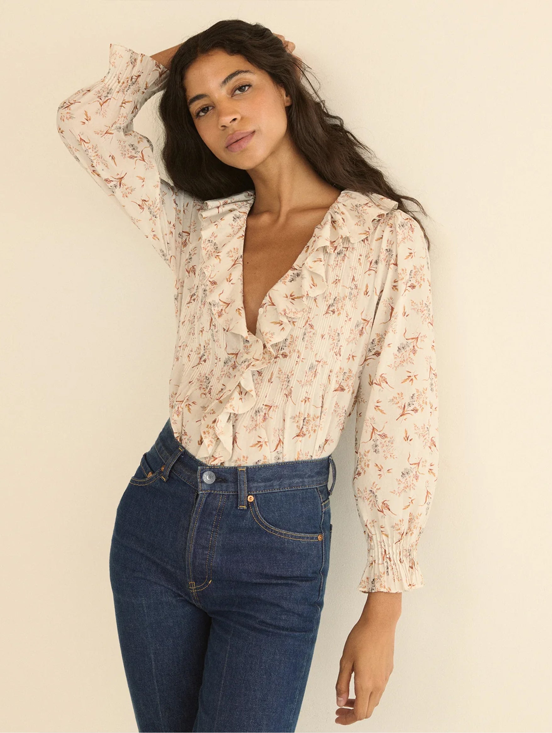 Hardy Top in Crème Windswept Meadow