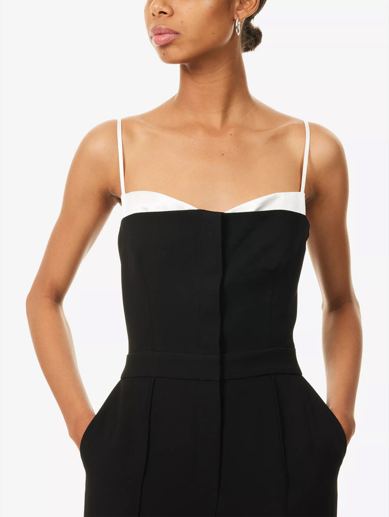 Hazel Bustier Jumpsuit in Black Multi