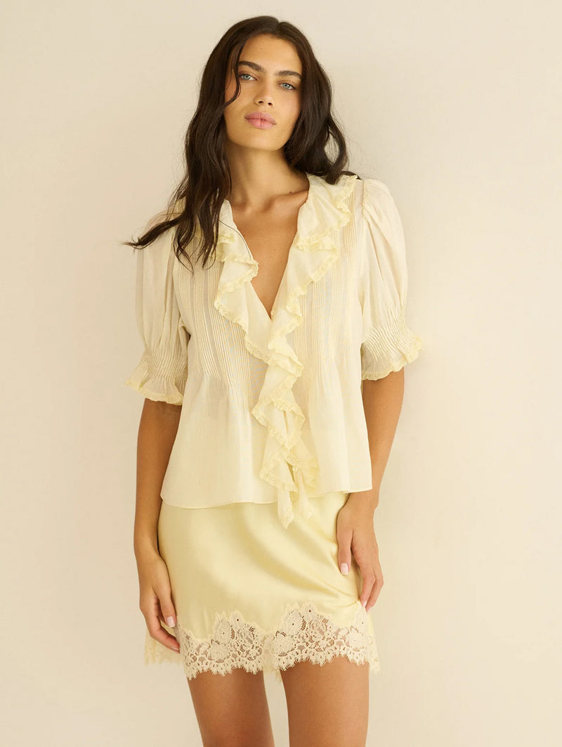 Henri Top in Creme Citron
