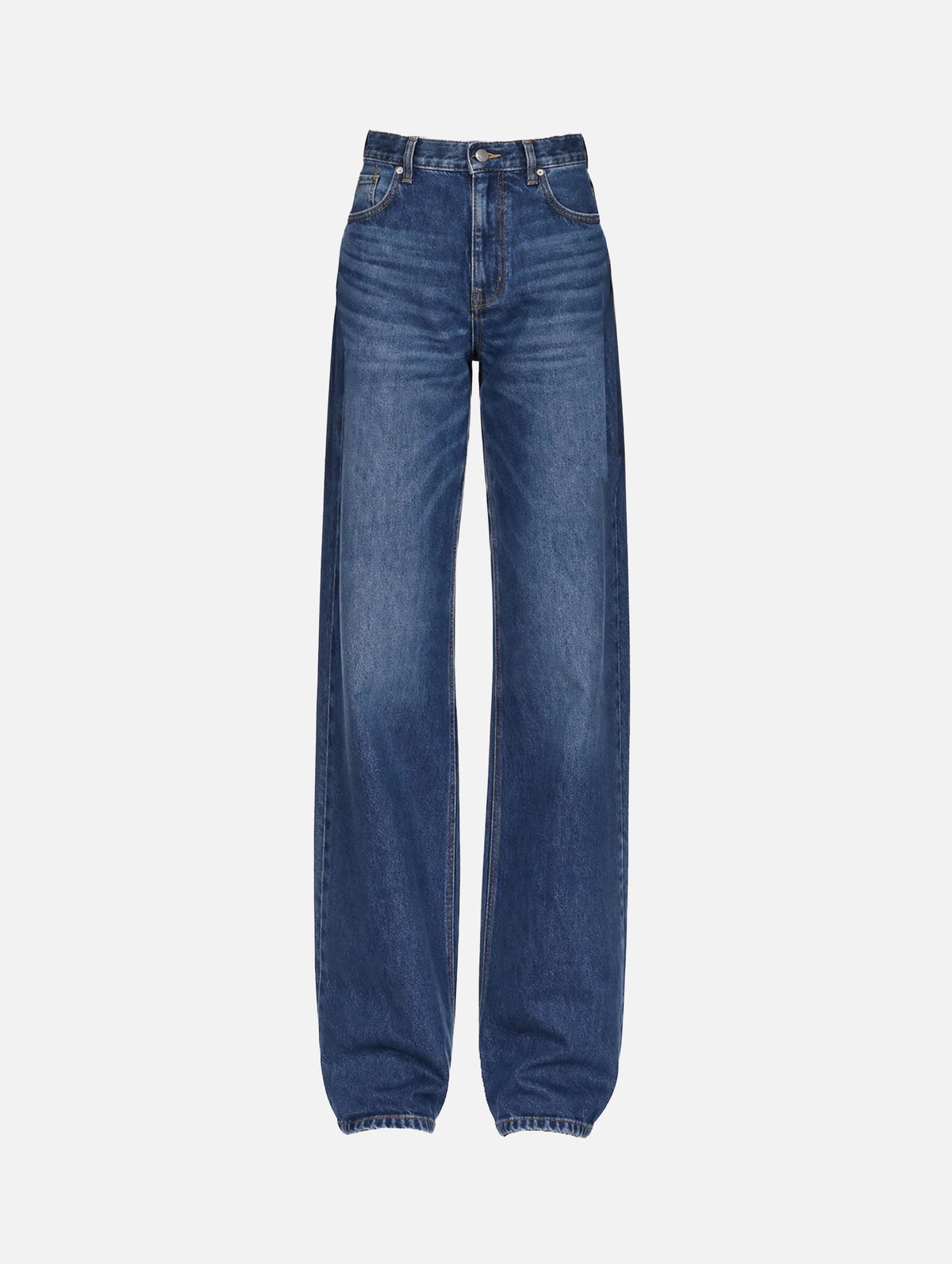 High Waist Jean in Mid Blue Wash