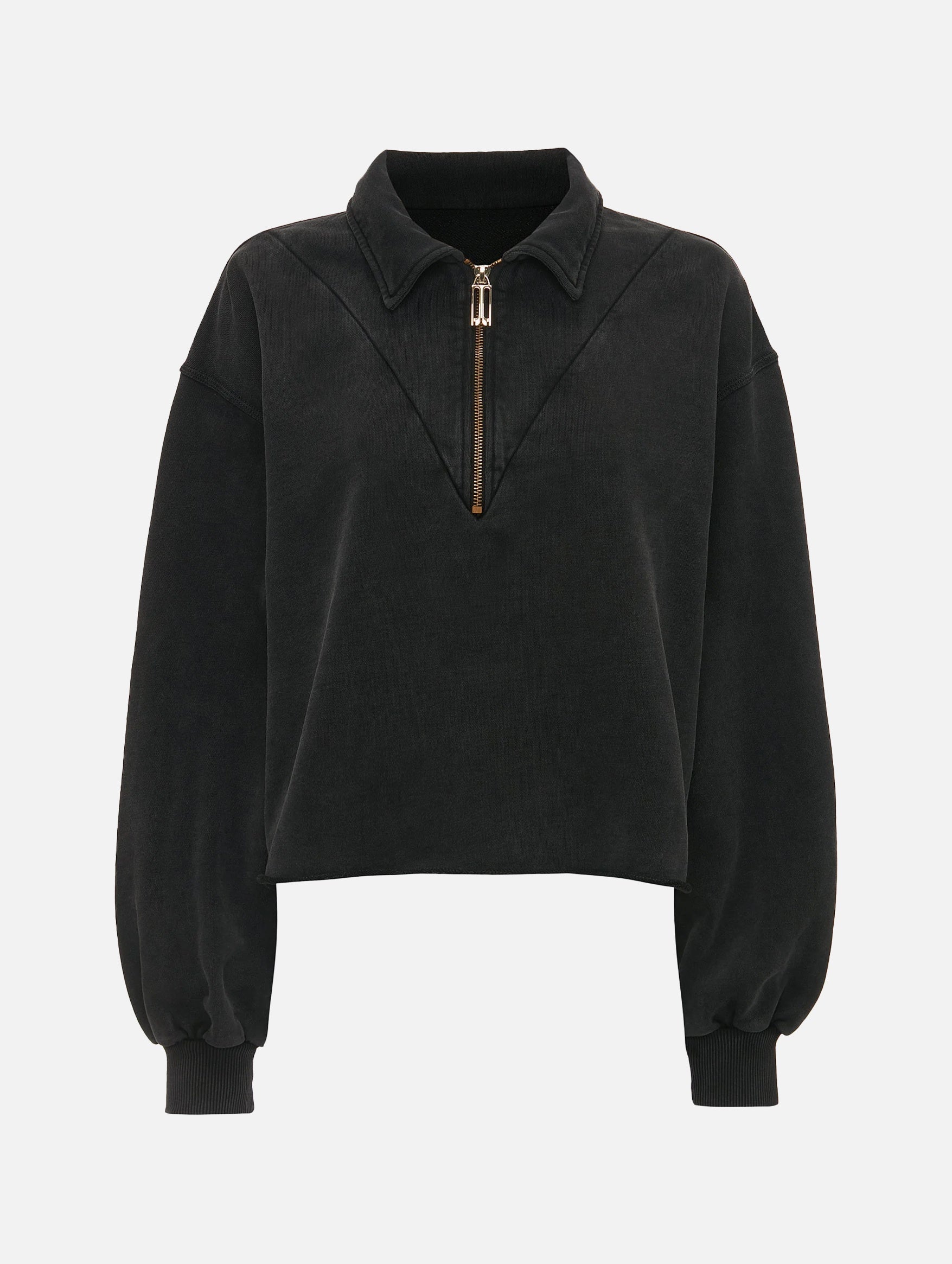 Half Zip Sweatshirt in Black