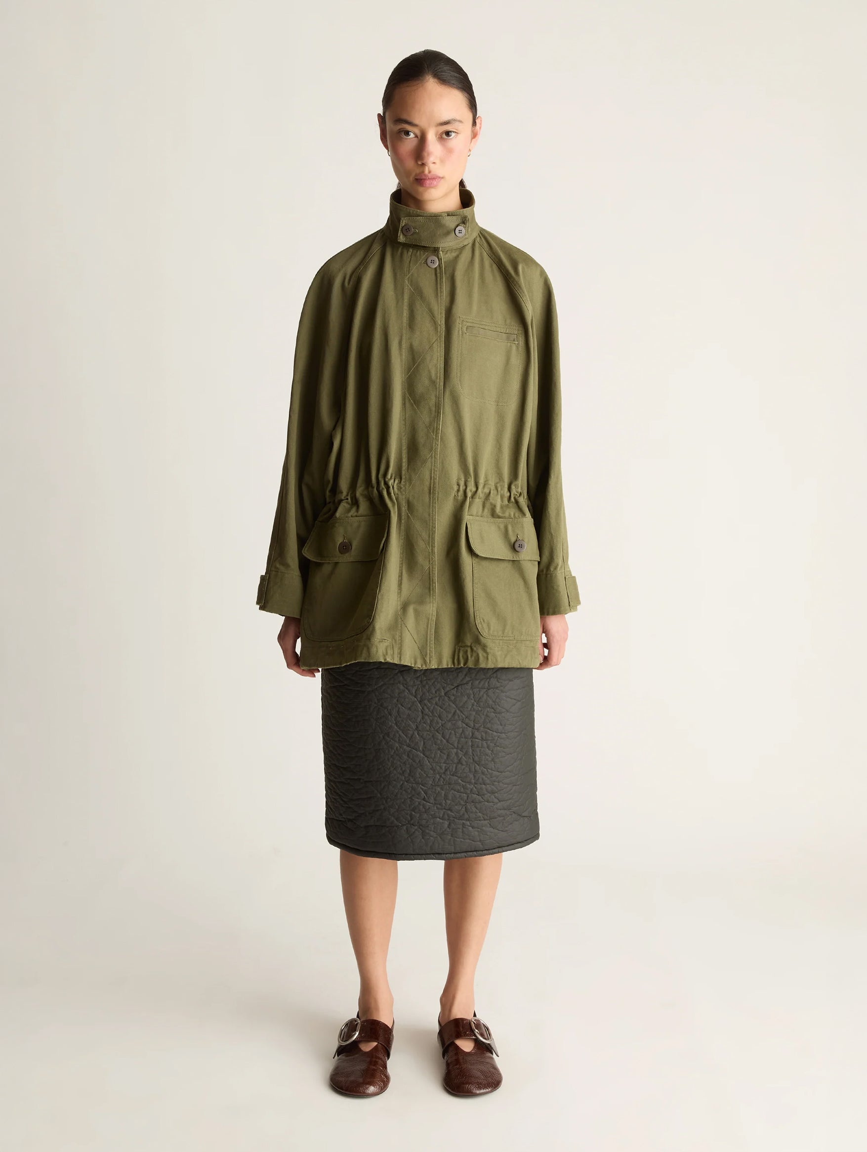 Harper Drill Utility Jacket in Fatigue