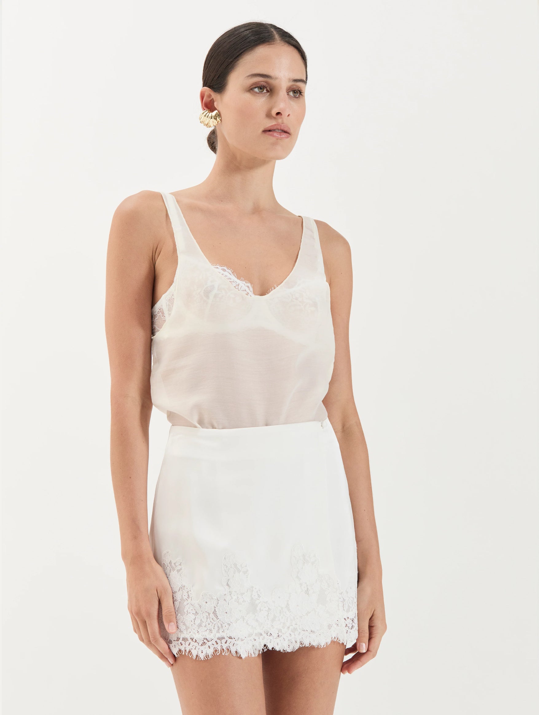 Harper Skirt in Ivory