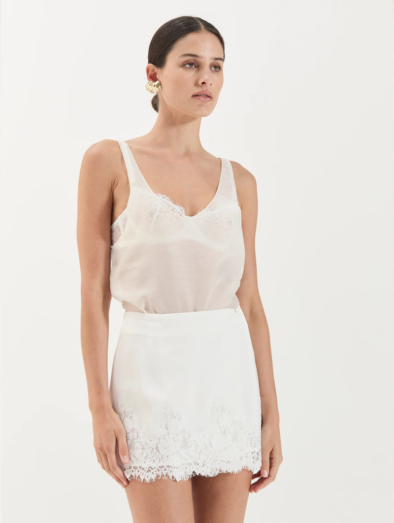 Harper Skirt in Ivory