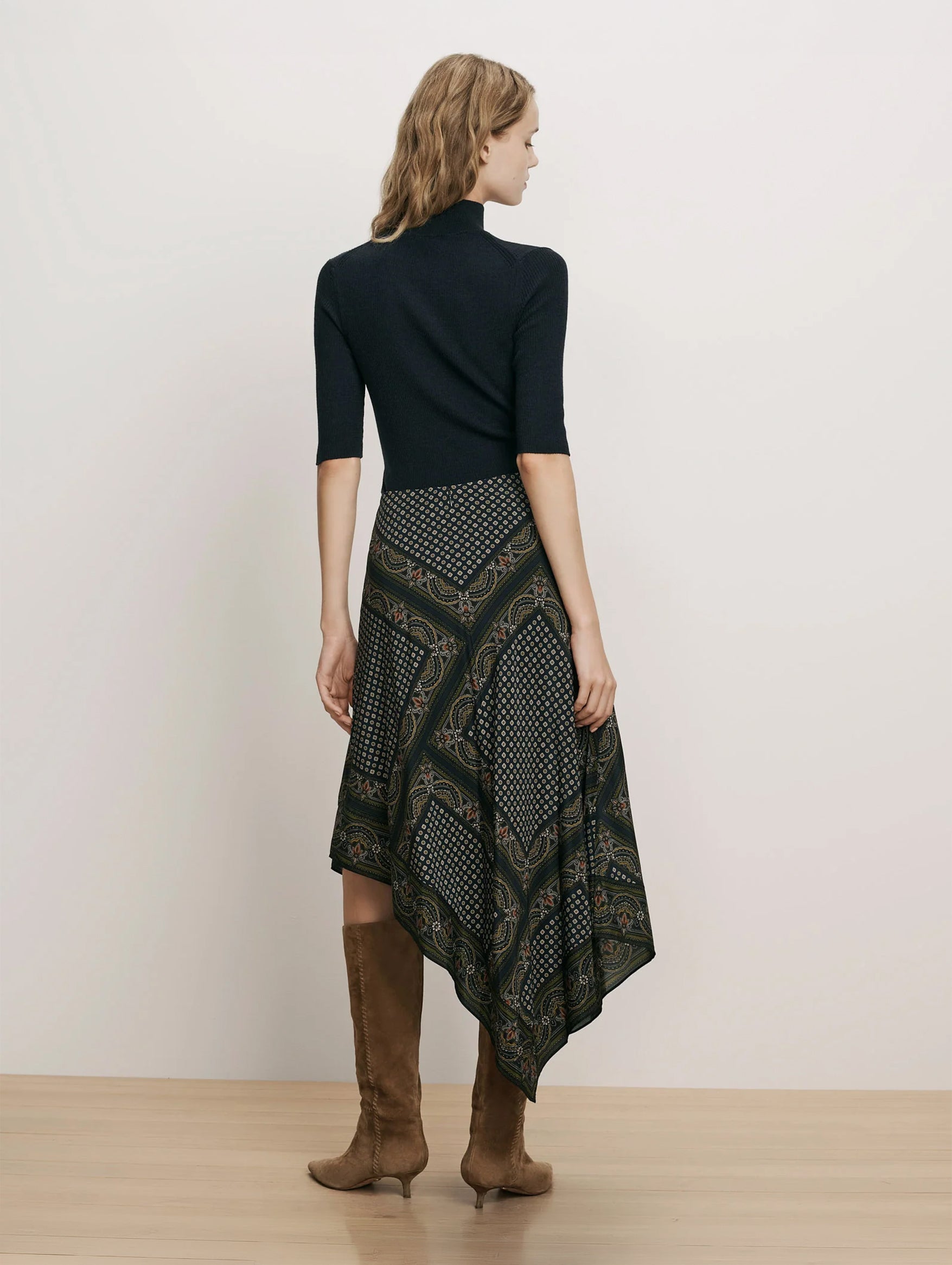Hartley Skirt in Heritage Navy Multi