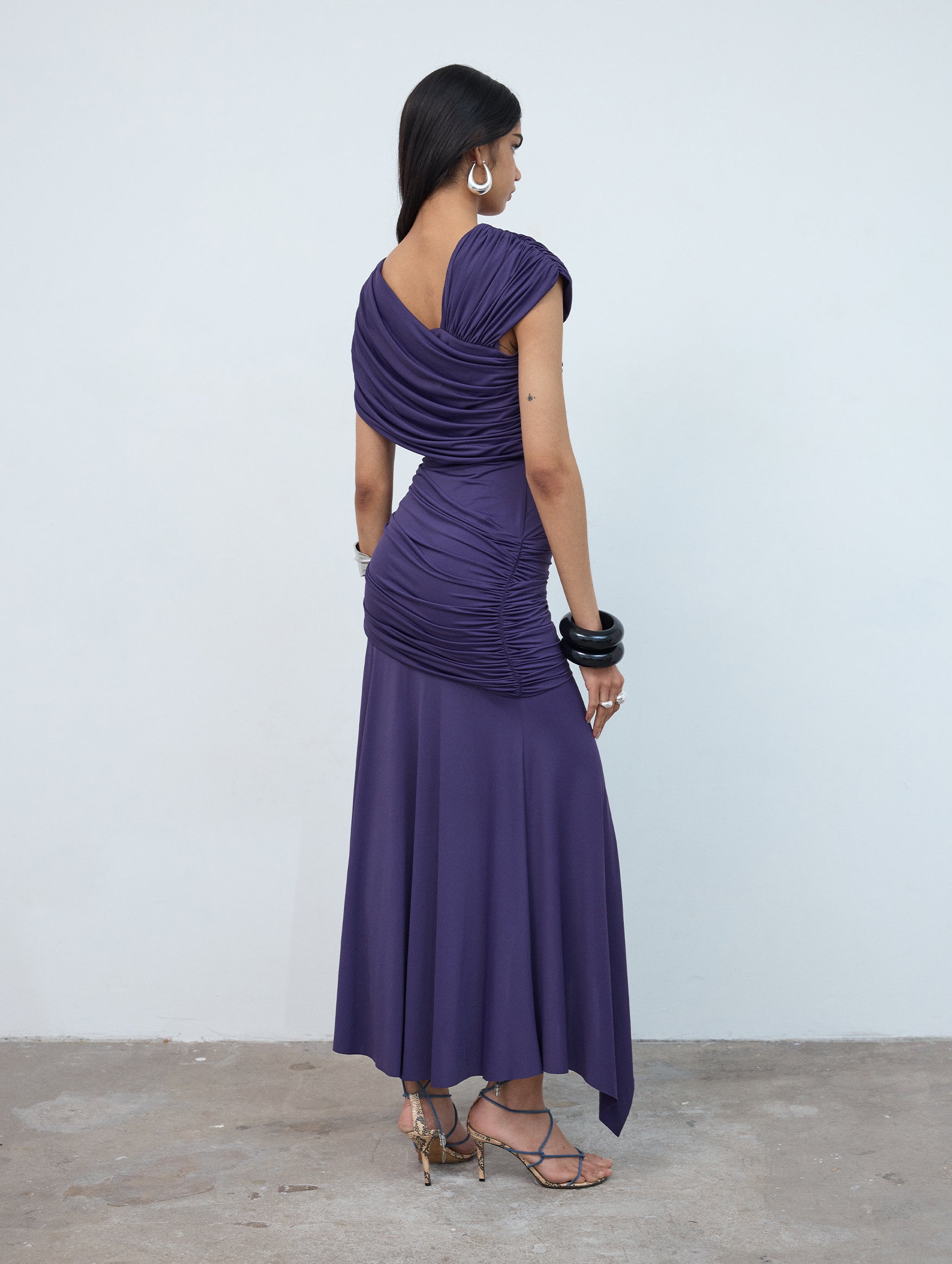 Hela Midi Dress In Purple