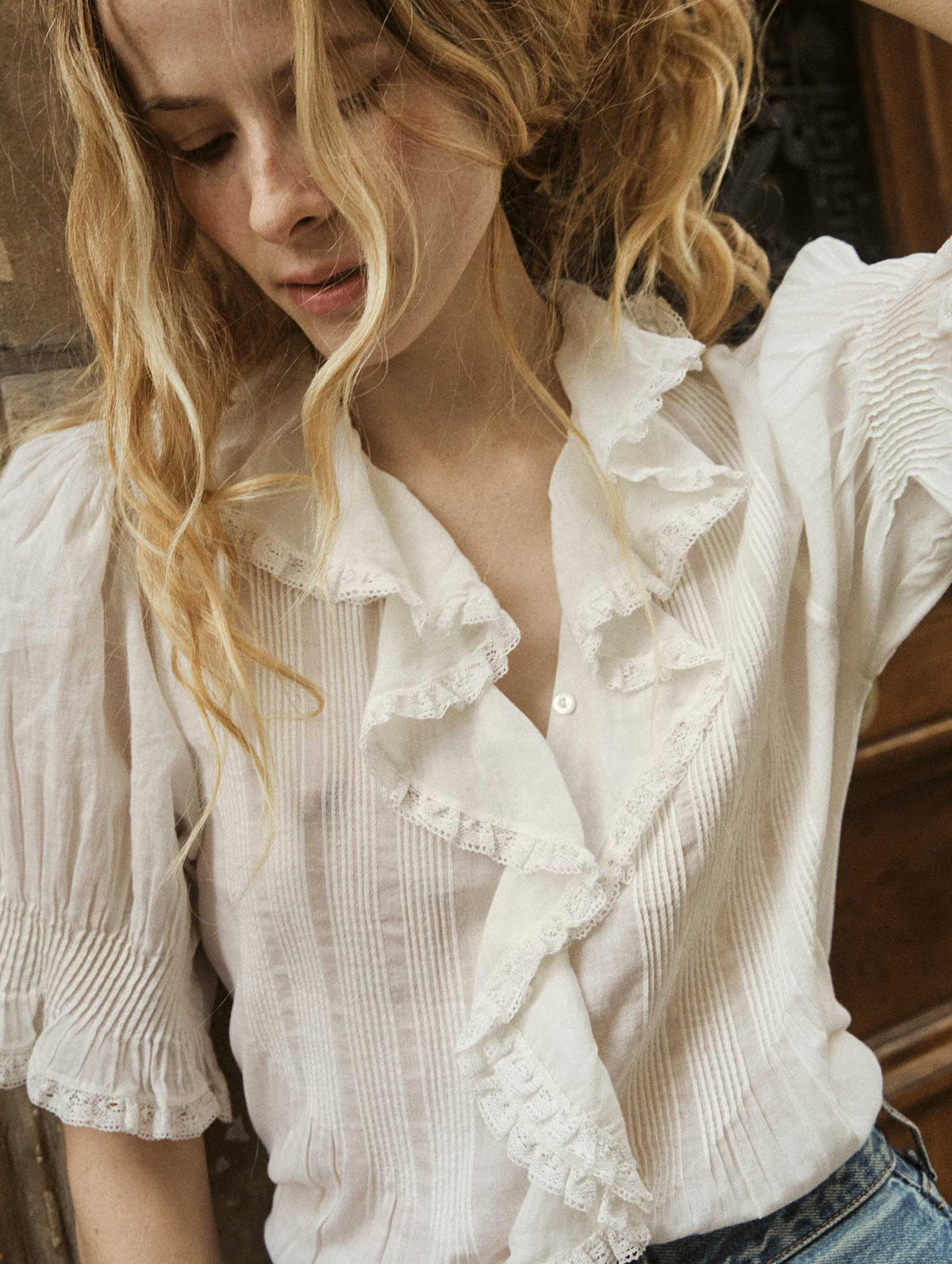 Henri Cotton Top in Salt