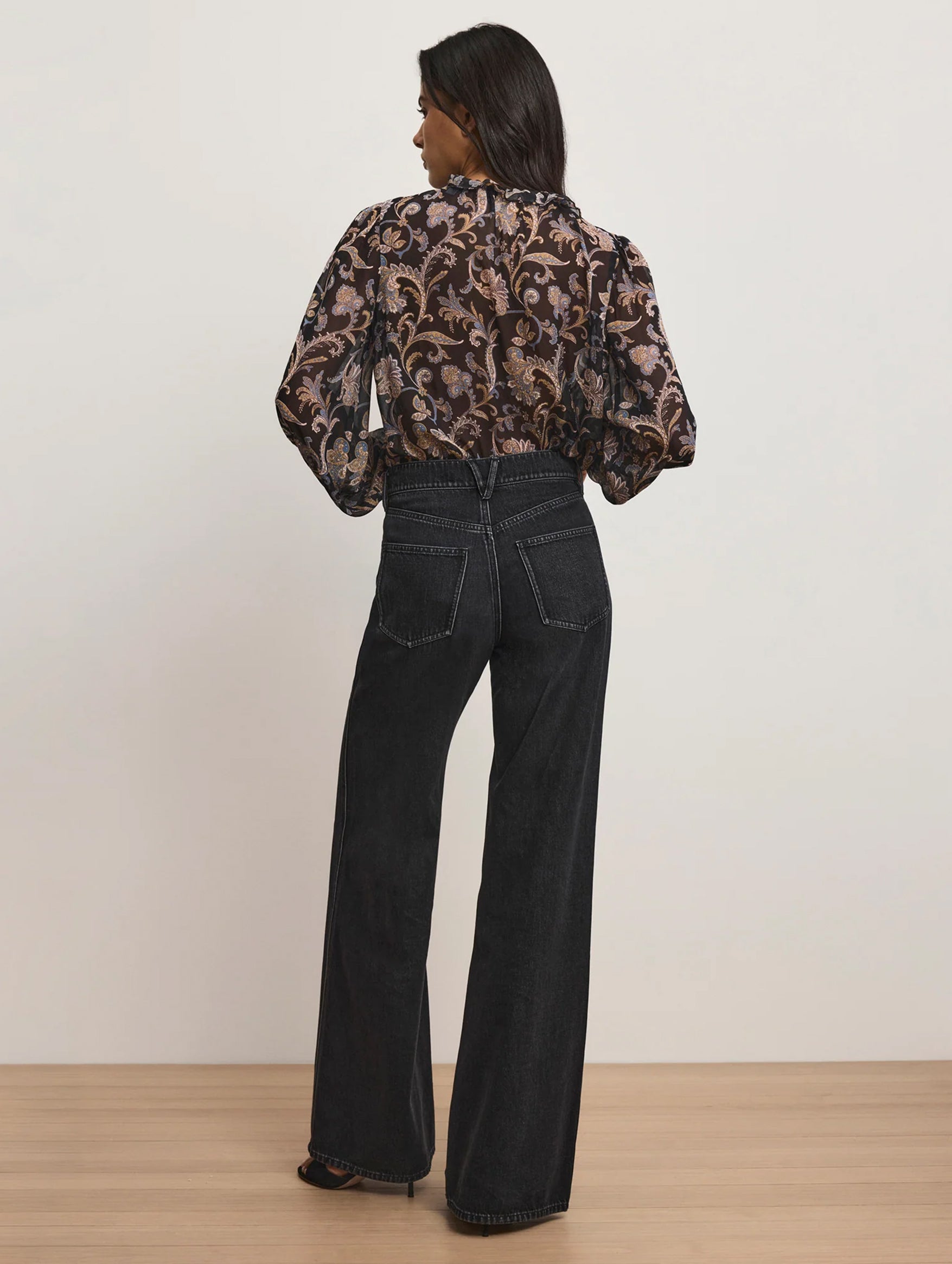 Hickory Blouse in Black Multi