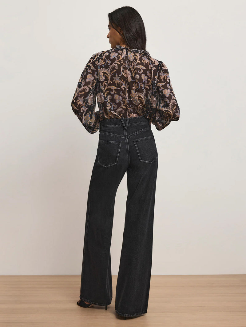 Hickory Blouse in Black Multi