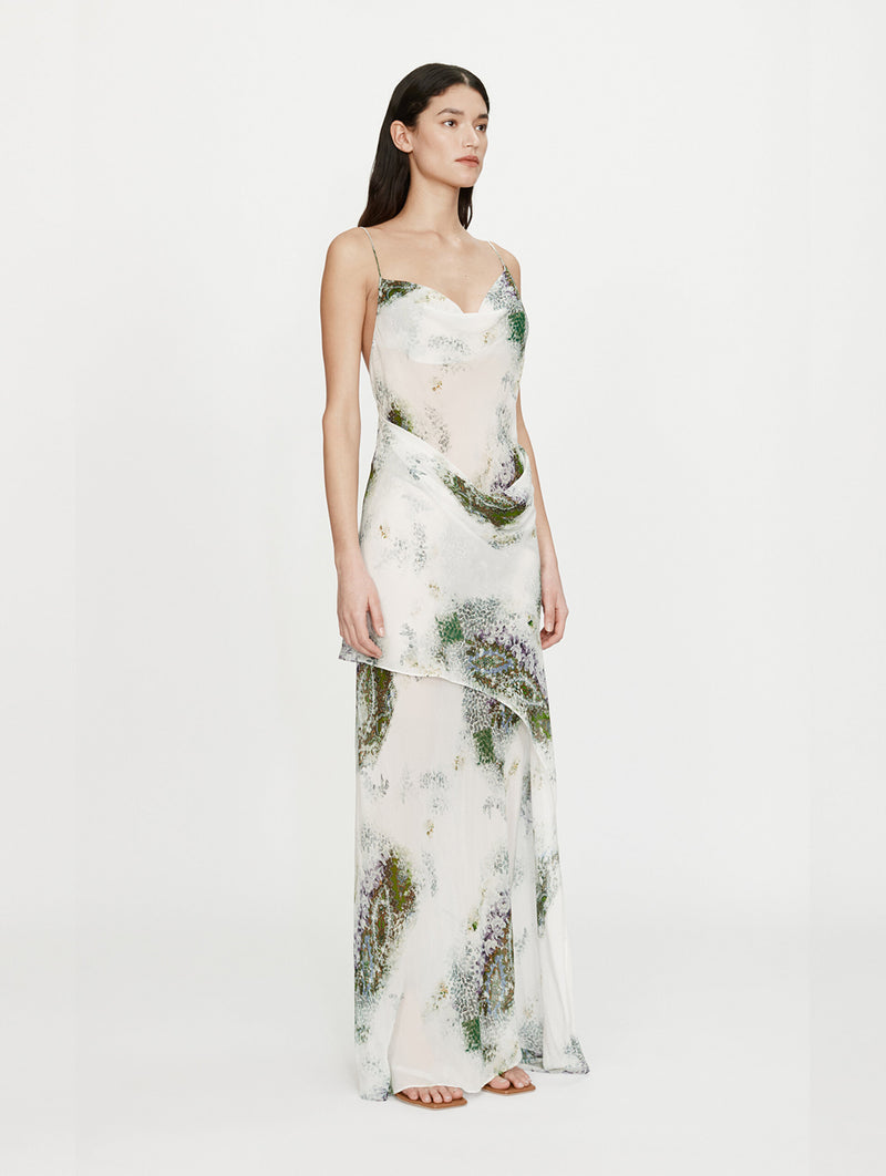 Hip Slip Dress in Absence Print