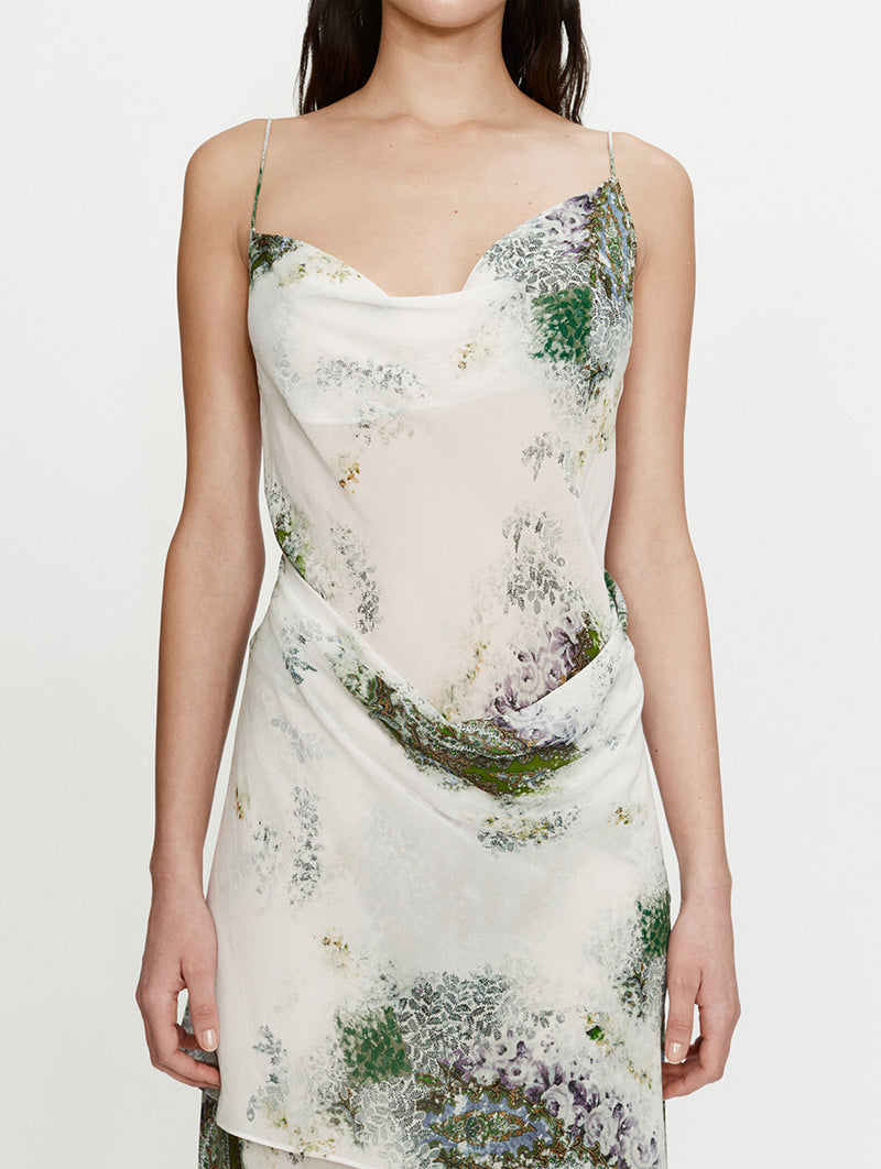 Hip Slip Dress in Absence Print