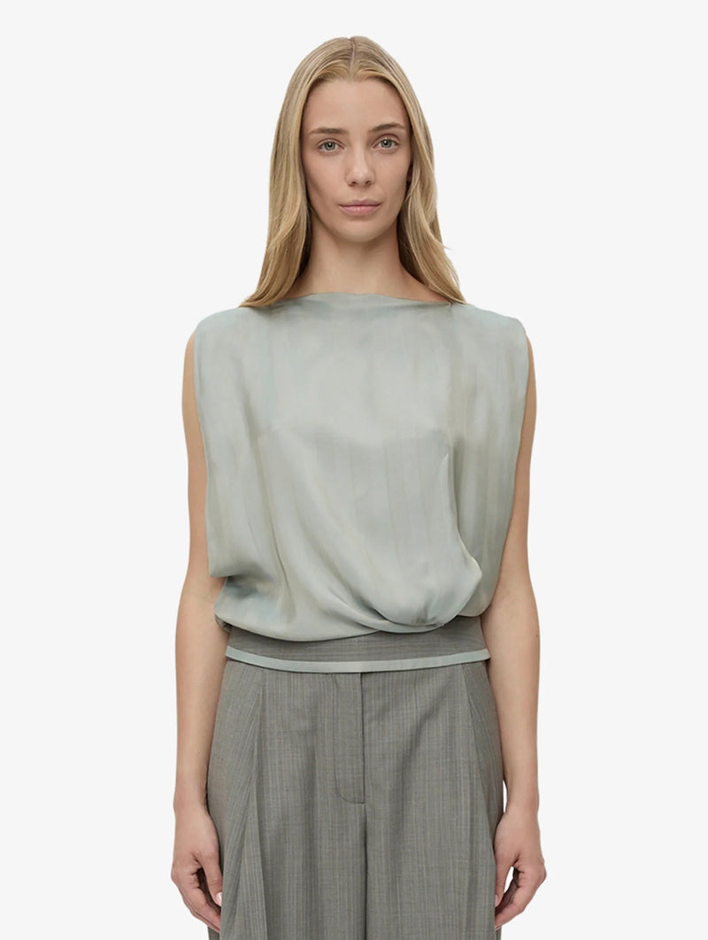 Internal Tailored Top in Slate Stripe