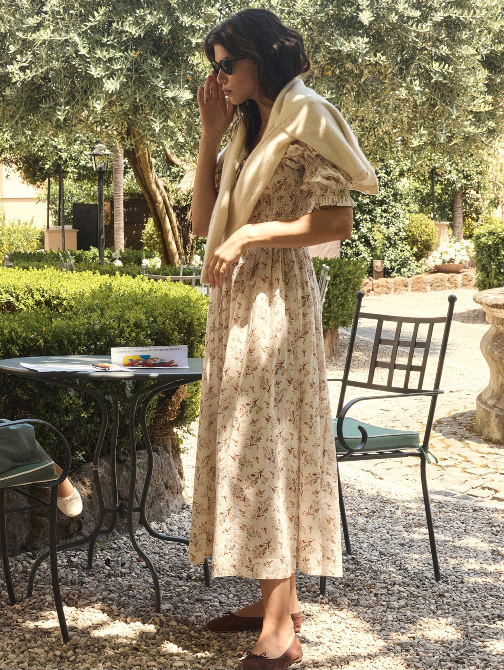 Ischia Dress in Crème Windswept Meadow