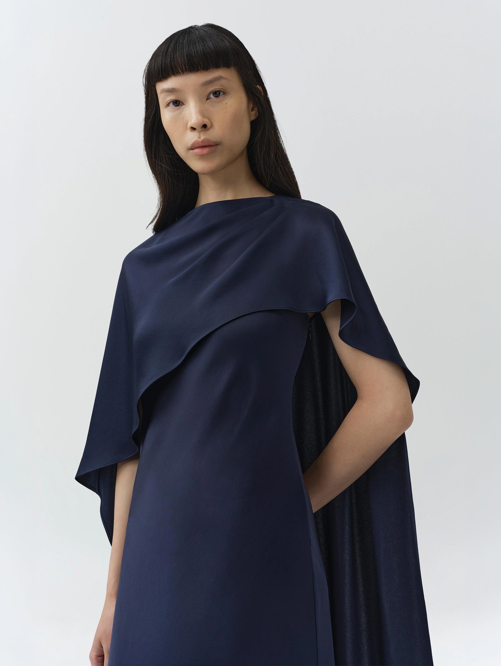 Izel Cape Gown in Midnight