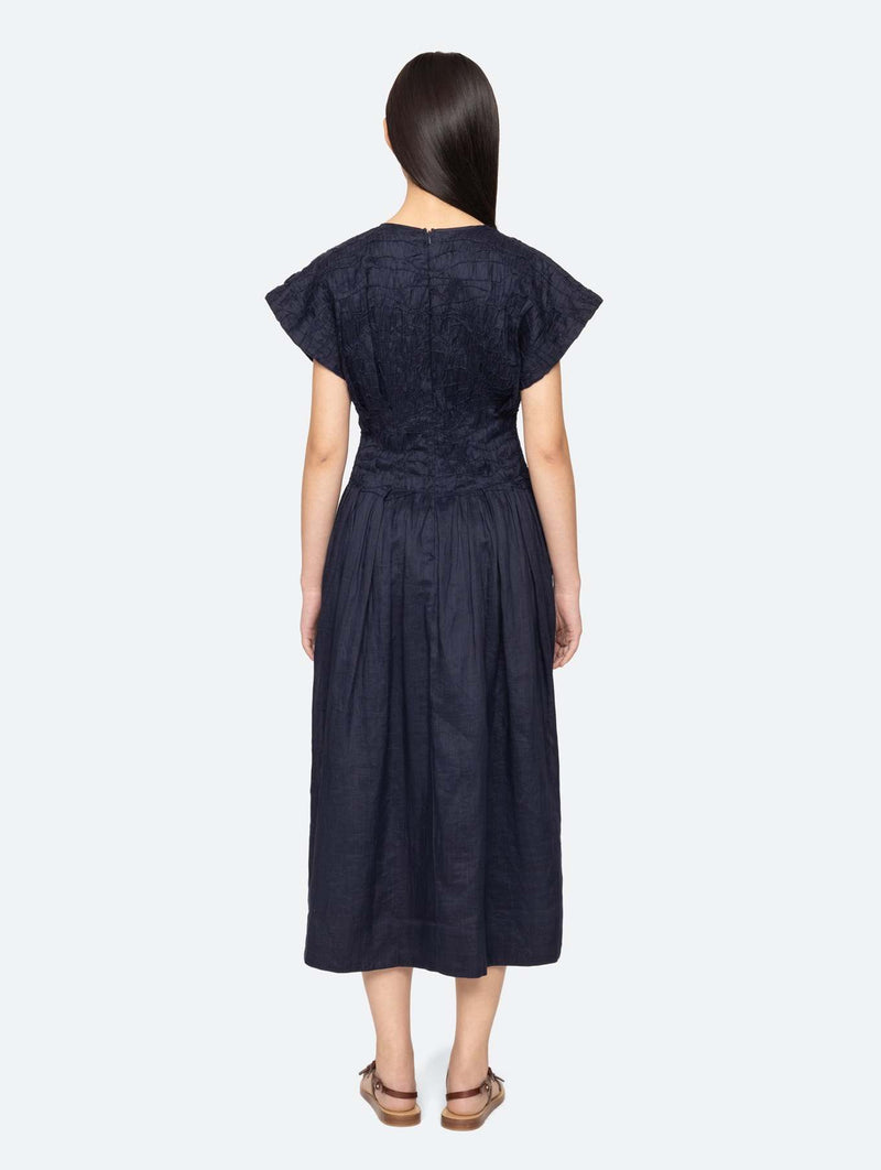Imogen Midi Dress in Navy