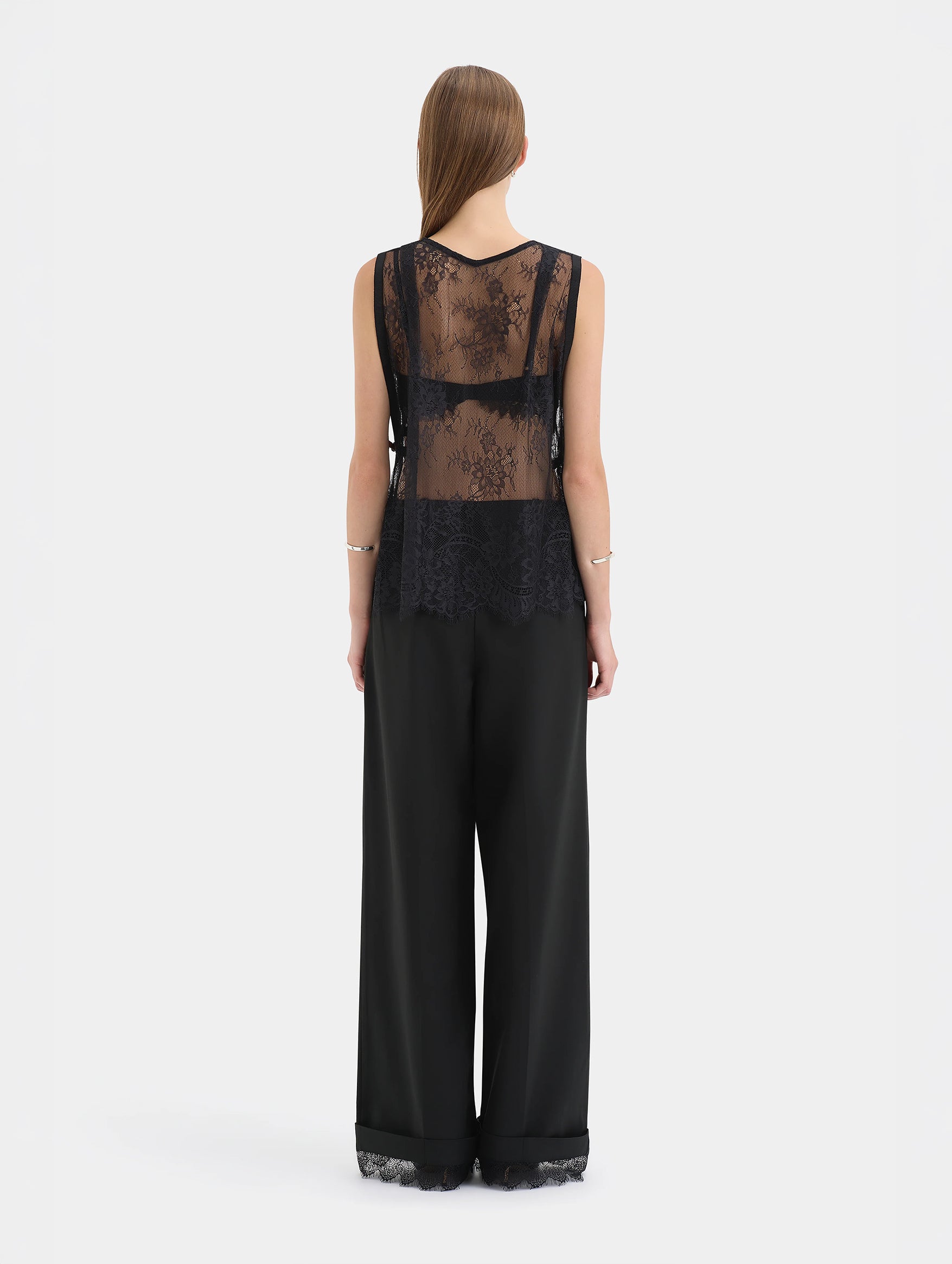 Ingrid Lace Top in Black
