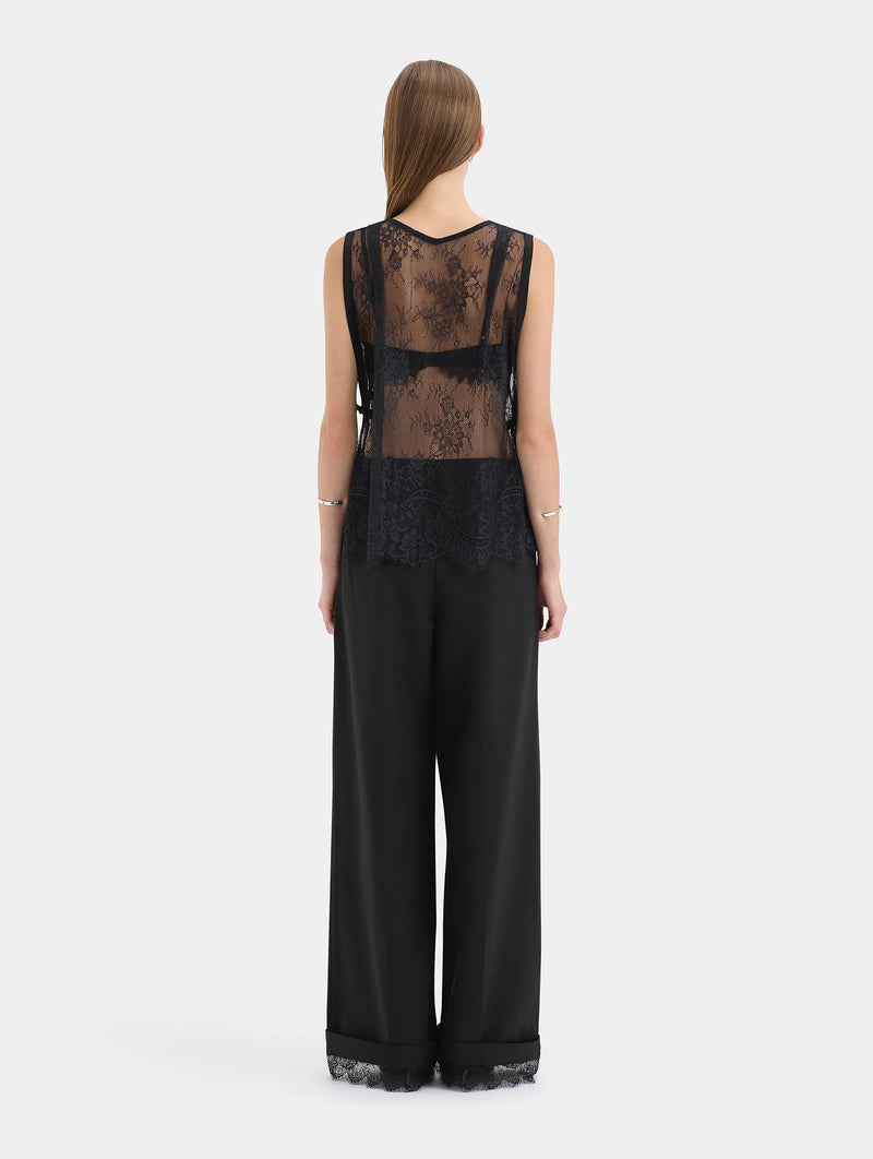 Ingrid Lace Top in Black