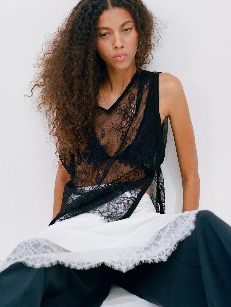Ingrid Lace Top in Black