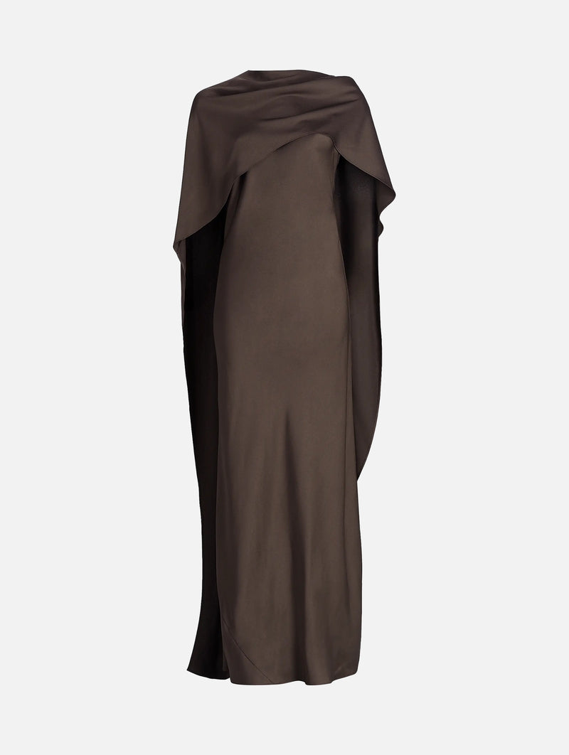 Izel Cape Gown in Chocolate