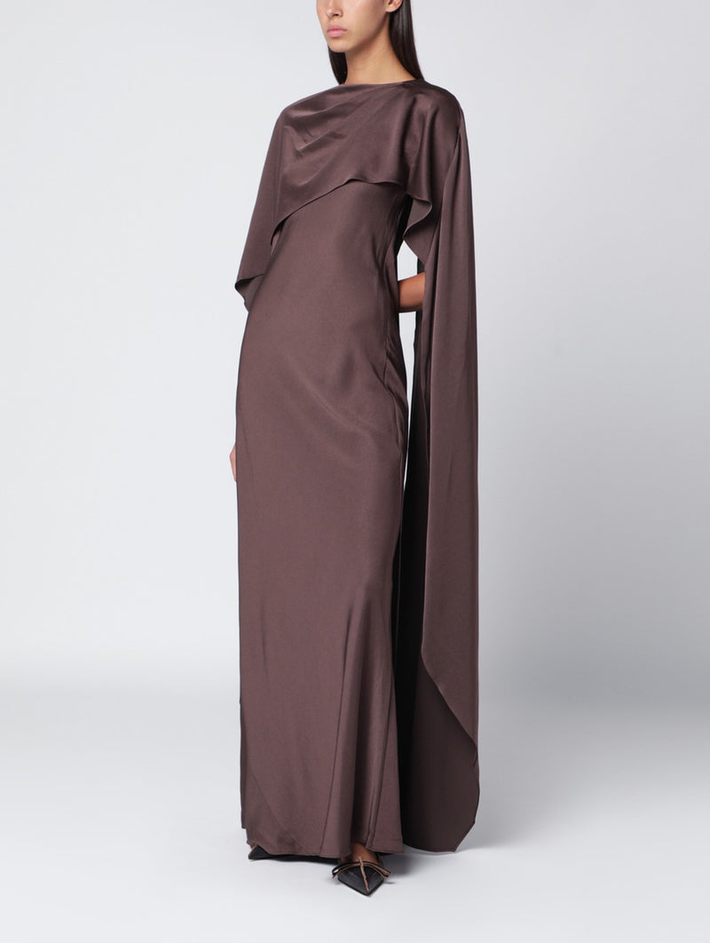 Izel Cape Gown in Chocolate