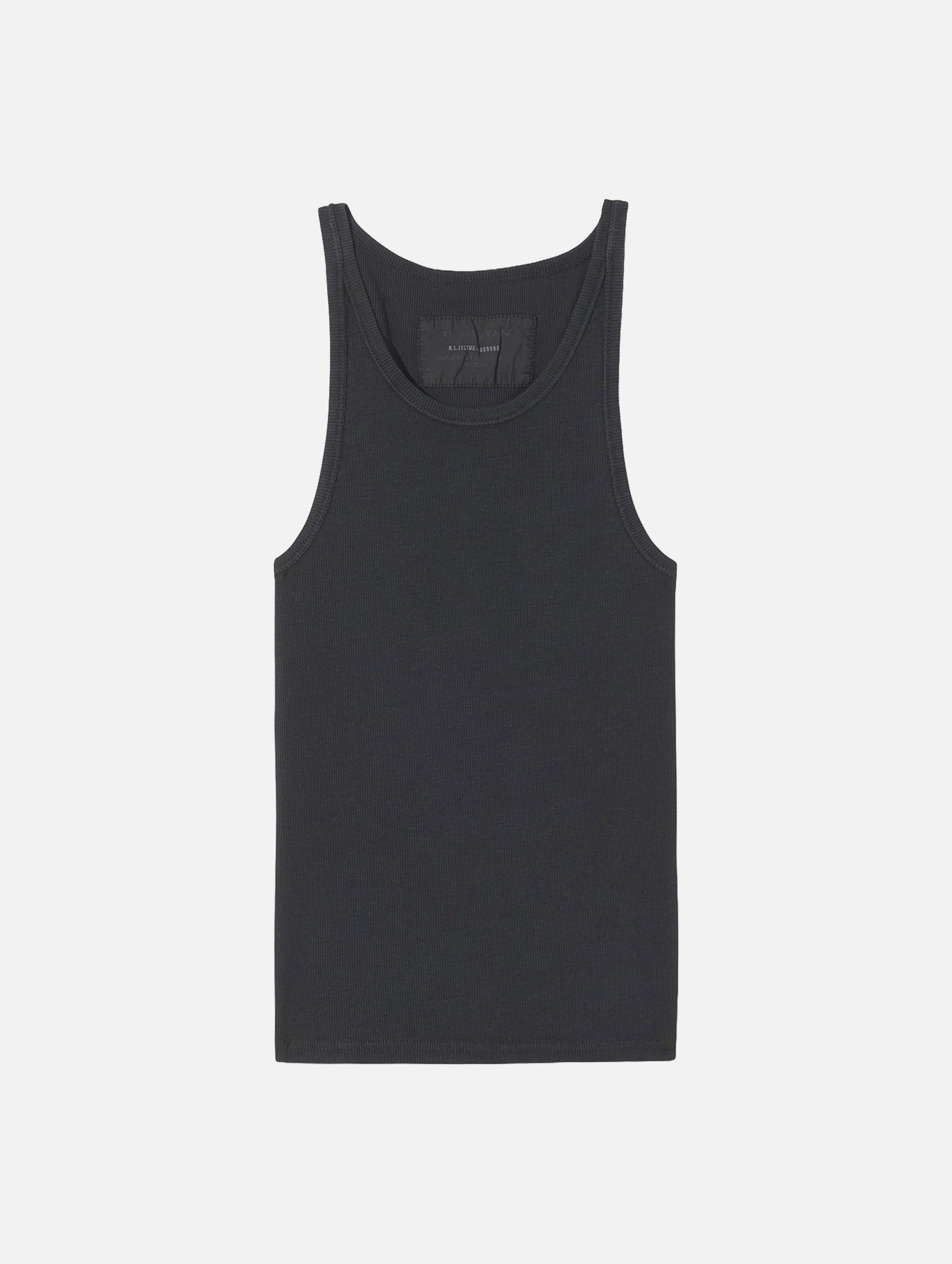 Jennifer Rib Tank in Jet Black